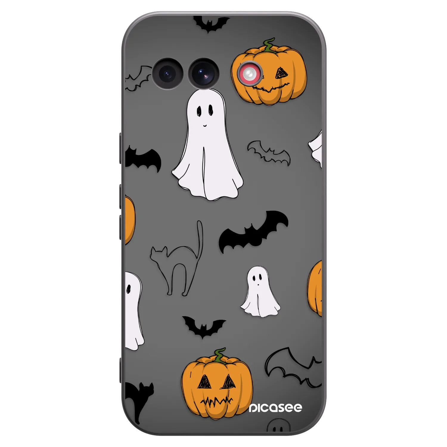 Picasee Μαύρη θήκη σιλικόνης για Google Pixel 10a - Spooky crew