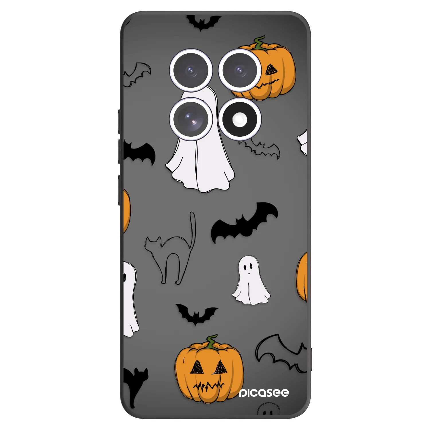 Picasee Μαύρη θήκη σιλικόνης για Xiaomi Redmi Note 15 5G - Spooky crew