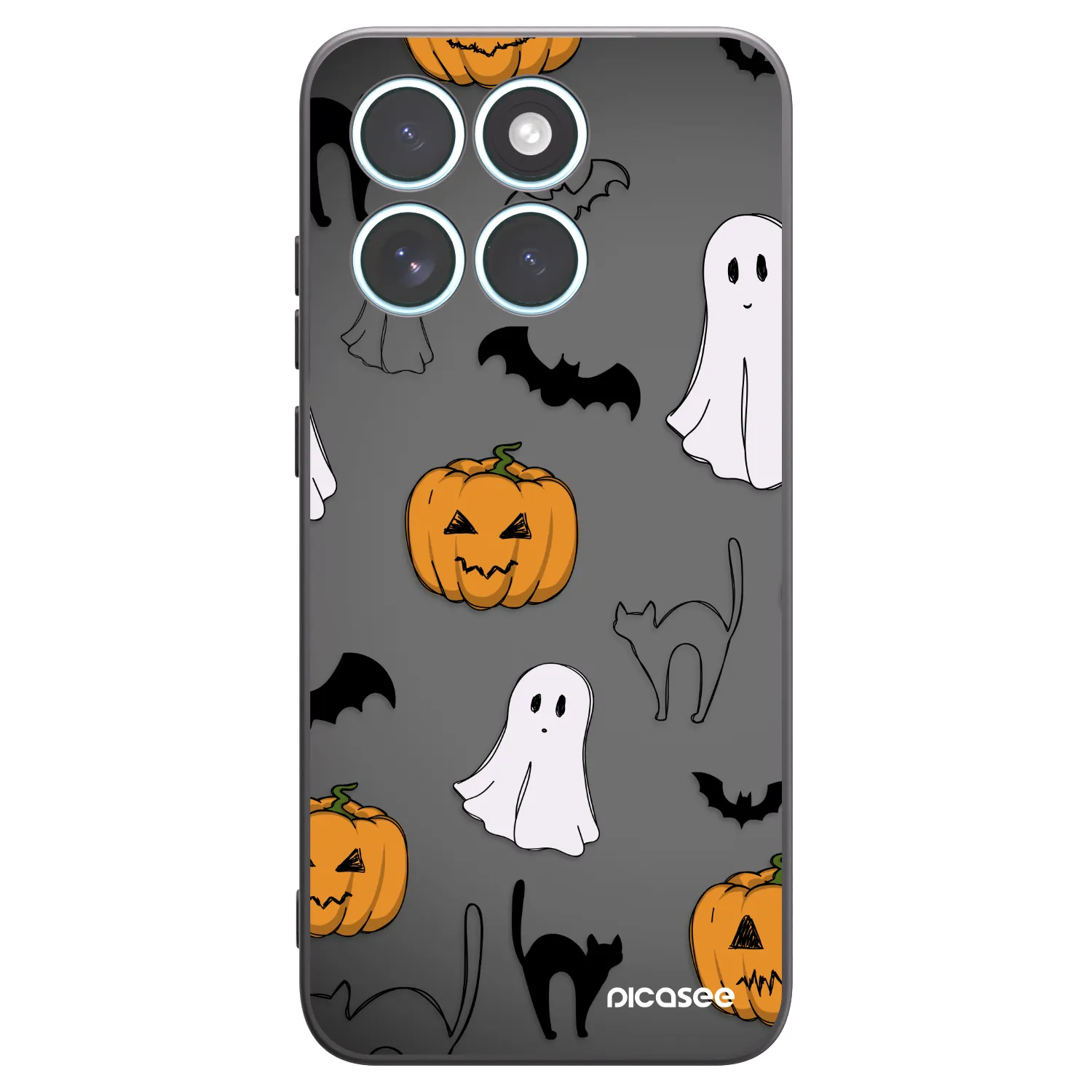 Picasee Μαύρη θήκη σιλικόνης για Motorola Edge 70 Fusion - Spooky crew