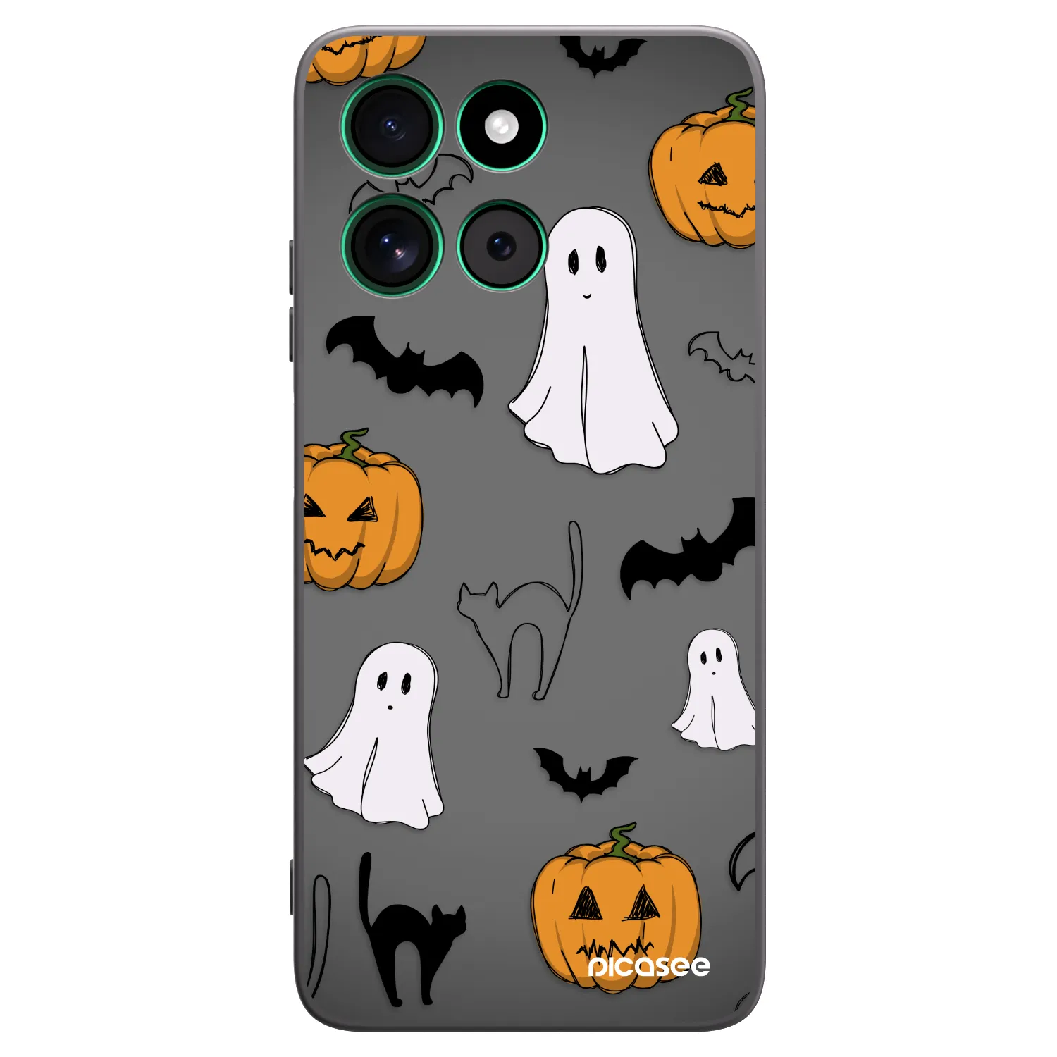Picasee Μαύρη θήκη σιλικόνης για Motorola Moto G57 Power - Spooky crew