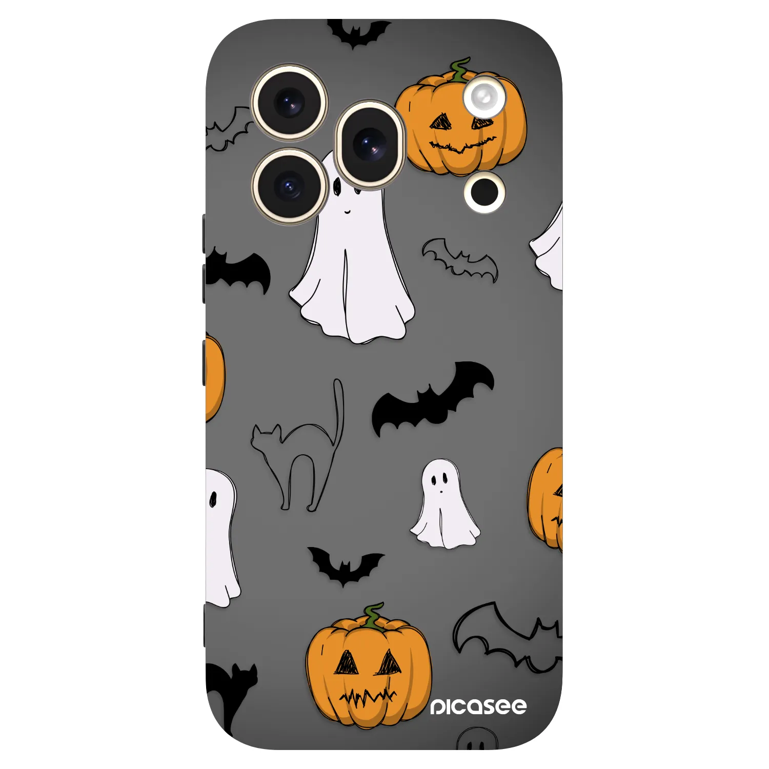 Picasee Μαύρη θήκη σιλικόνης για Honor 600 Pro - Spooky crew