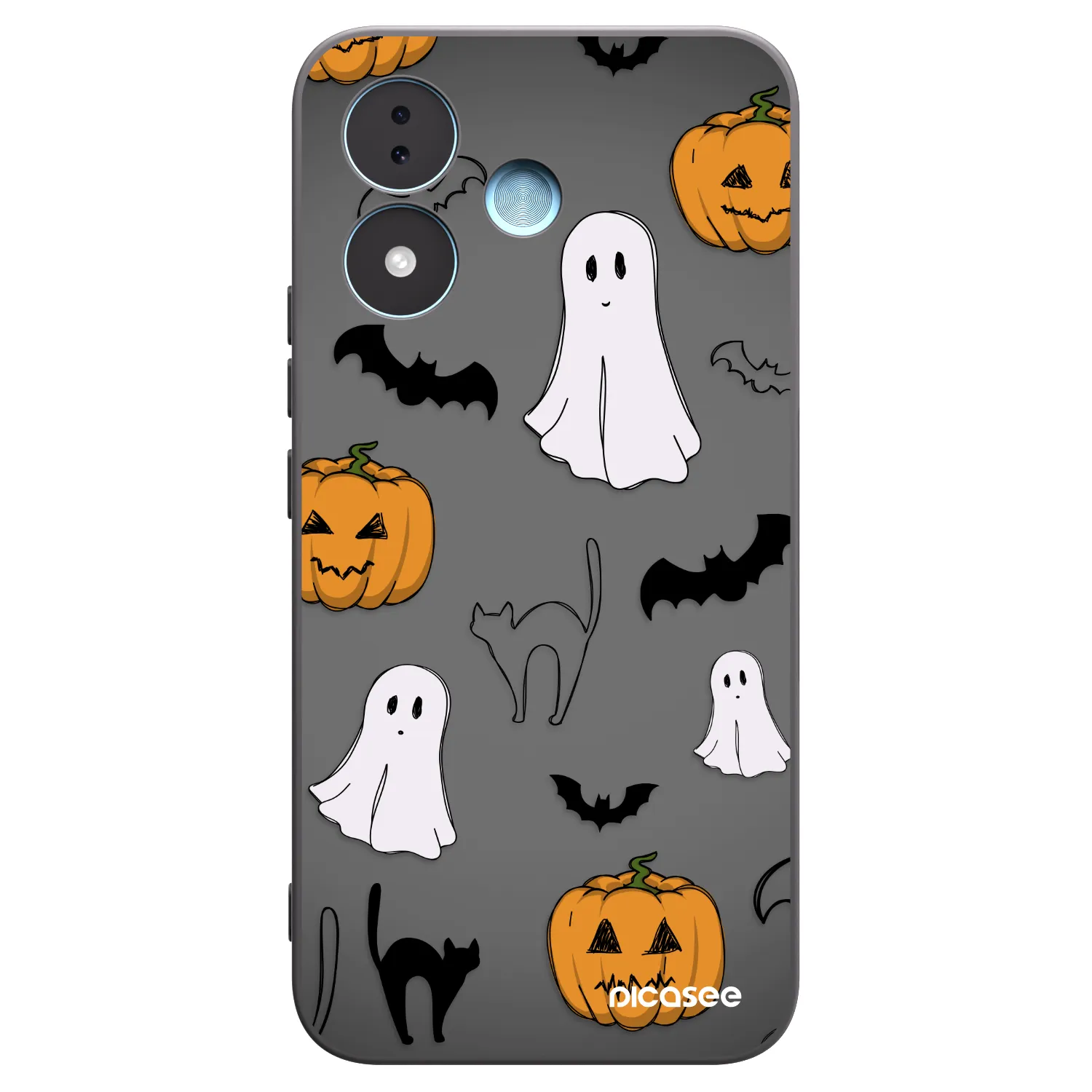 Picasee Μαύρη θήκη σιλικόνης για Xiaomi Redmi Note 17 5G - Spooky crew