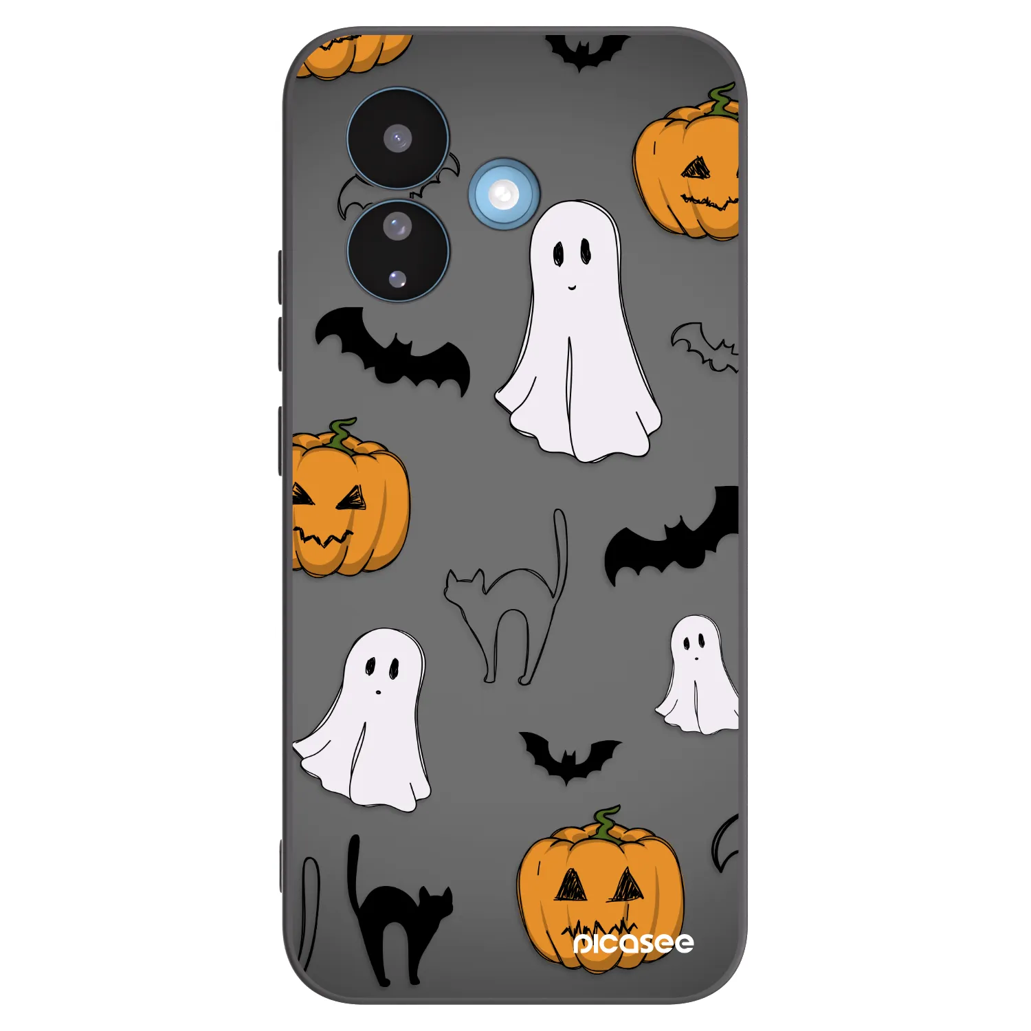 Picasee Μαύρη θήκη σιλικόνης για Xiaomi Redmi Note 17 Pro 5G - Spooky crew