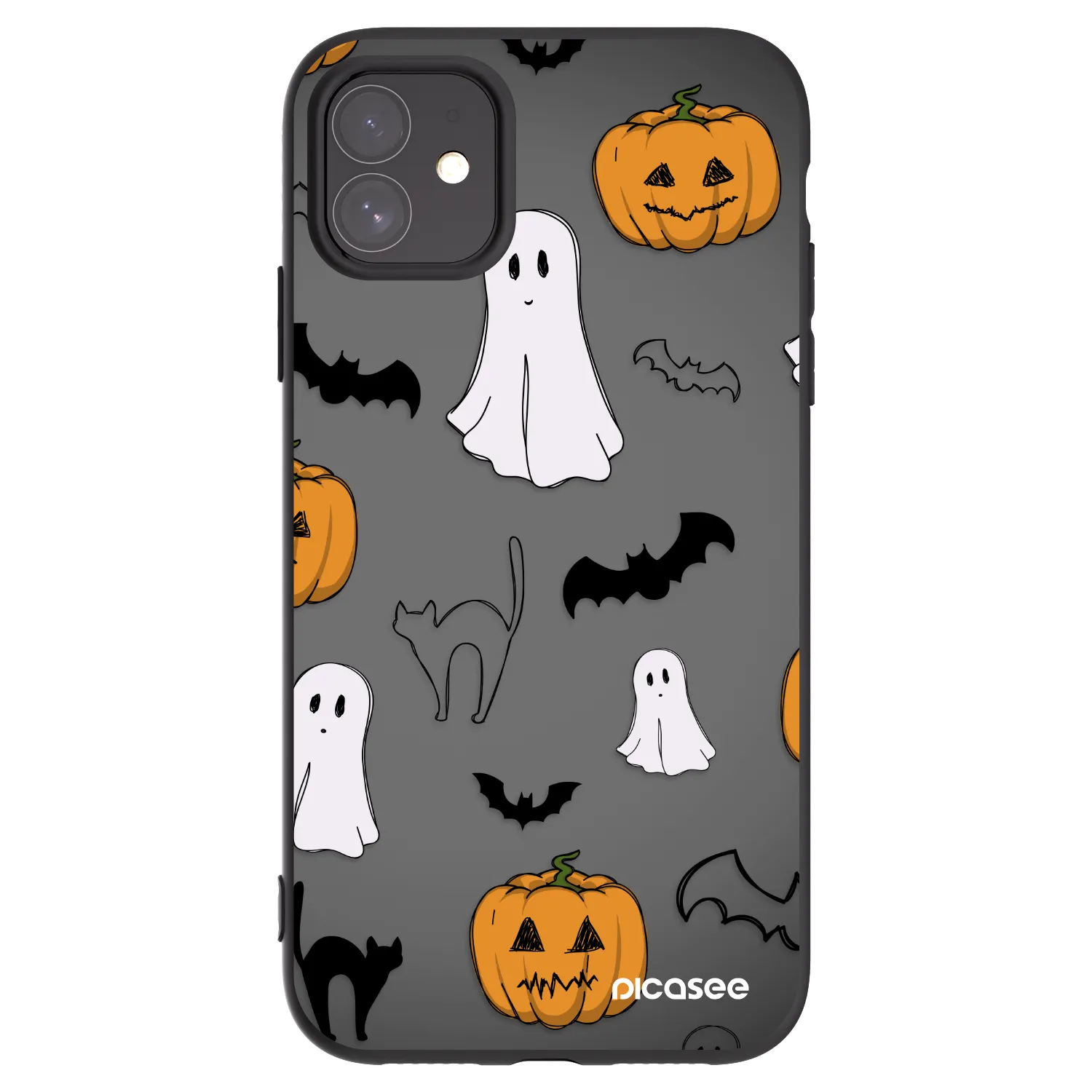Picasee Μαύρη θήκη σιλικόνης για Apple iPhone 11 - Spooky crew