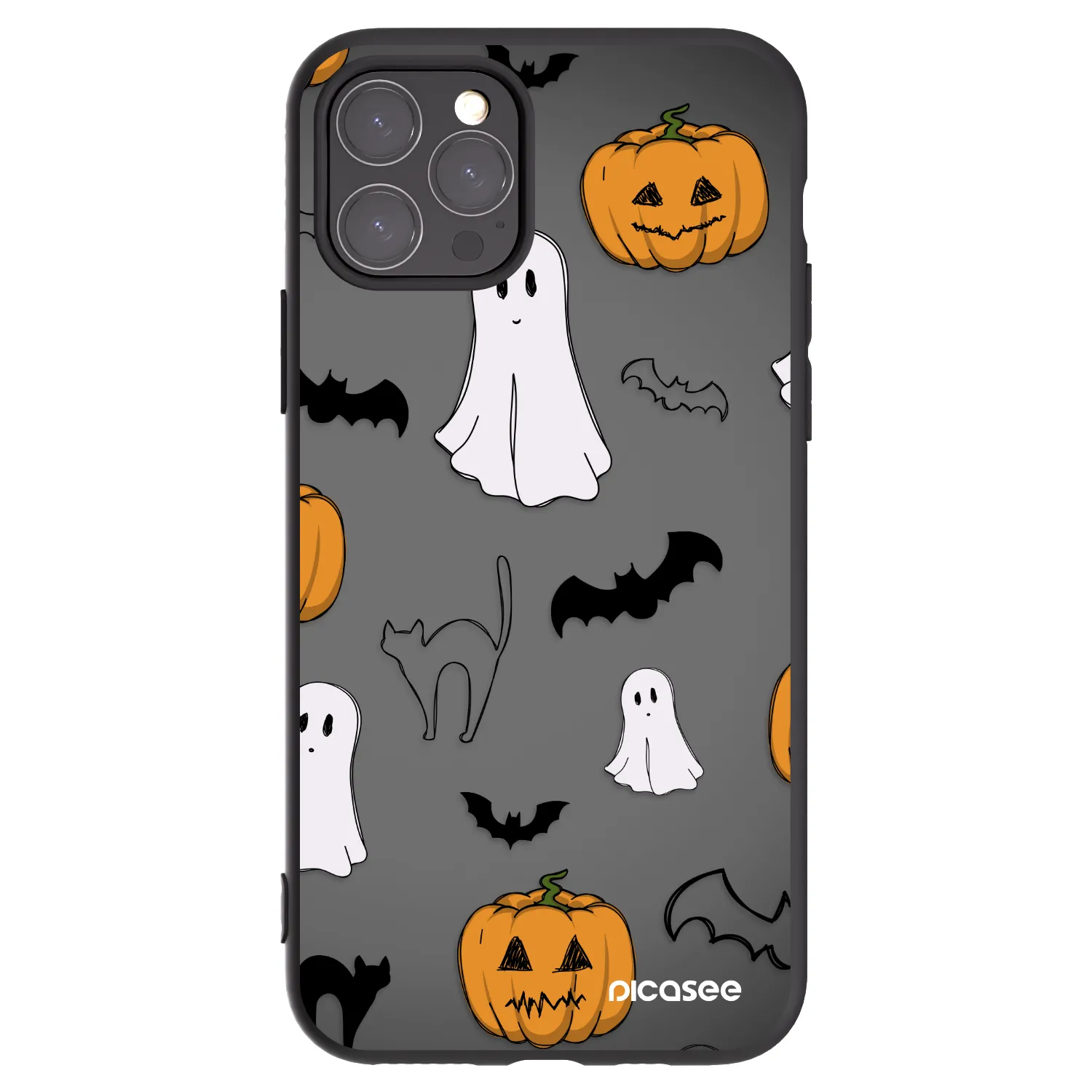 Picasee Μαύρη θήκη σιλικόνης για Apple iPhone 11 Pro - Spooky crew