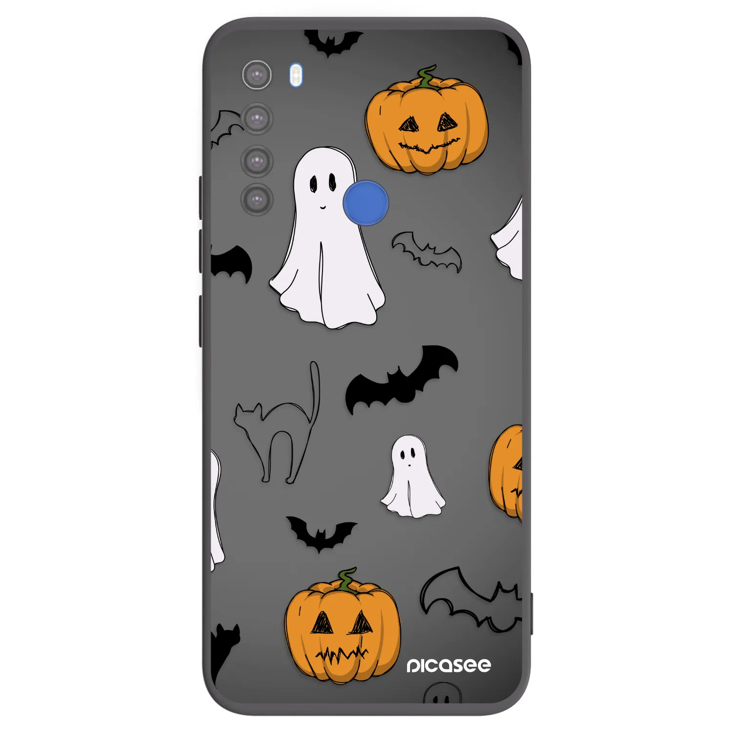 Picasee Μαύρη θήκη σιλικόνης για Xiaomi Redmi Note 8T - Spooky crew