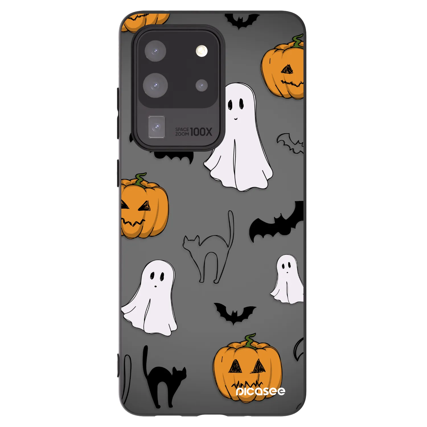 Picasee Μαύρη θήκη σιλικόνης για Samsung Galaxy S20 Ultra 5G G988F - Spooky crew