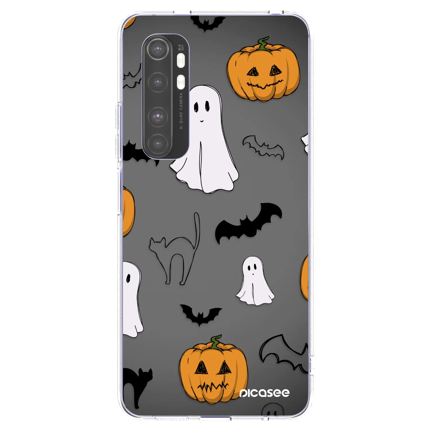 Picasee διαφανής θήκη σιλικόνης Xiaomi Mi Note 10 Lite - Spooky crew