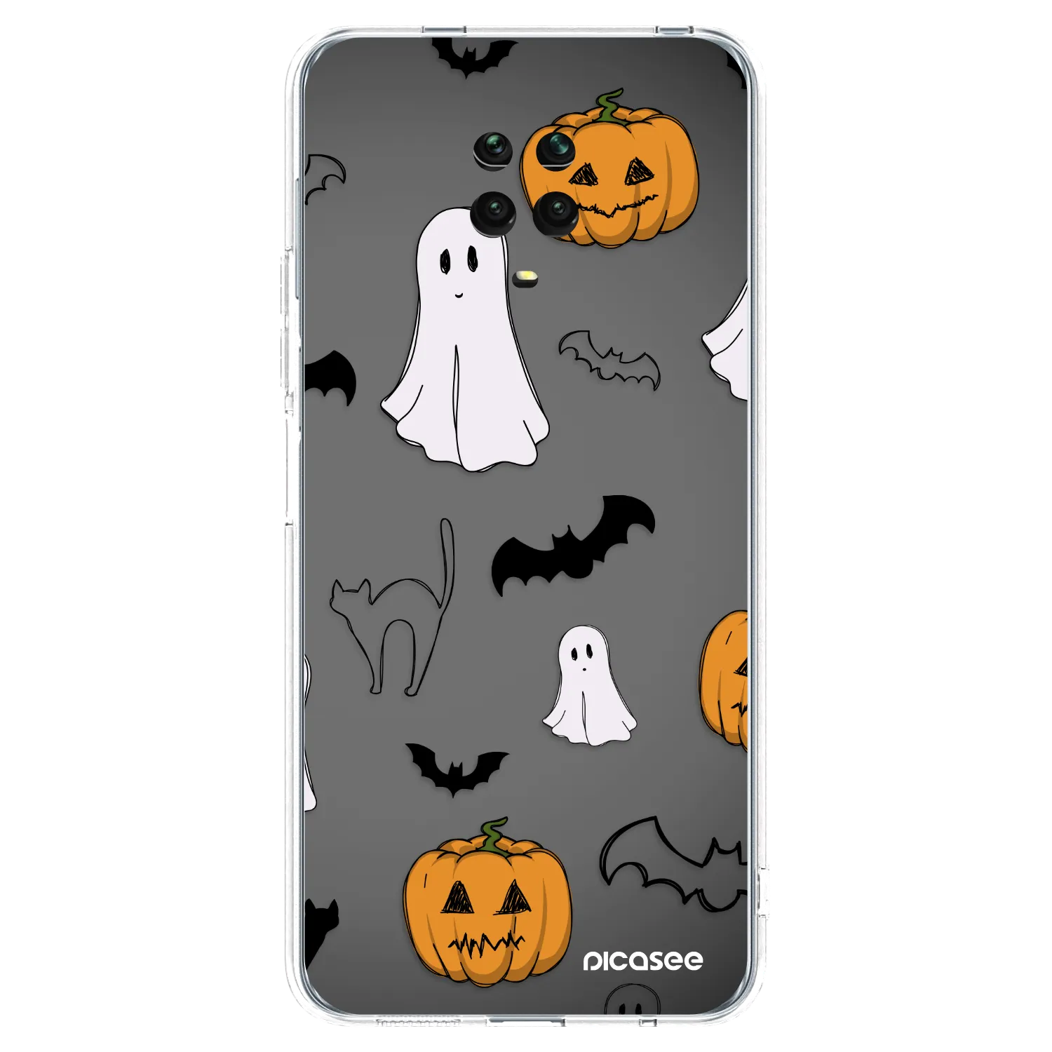 Picasee διαφανής θήκη σιλικόνης Xiaomi Redmi Note 9S - Spooky crew
