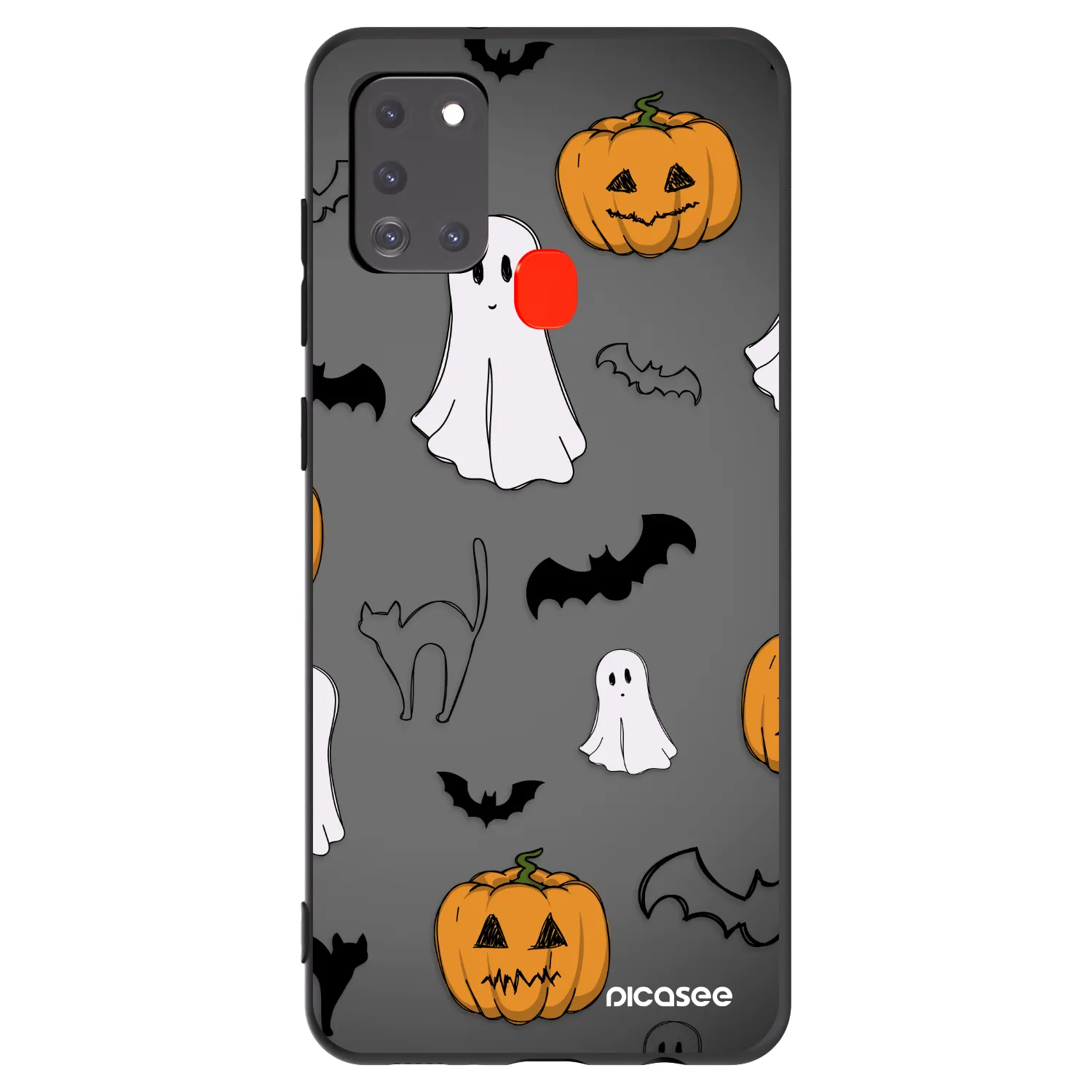 Picasee Μαύρη θήκη σιλικόνης για Samsung Galaxy A21s - Spooky crew