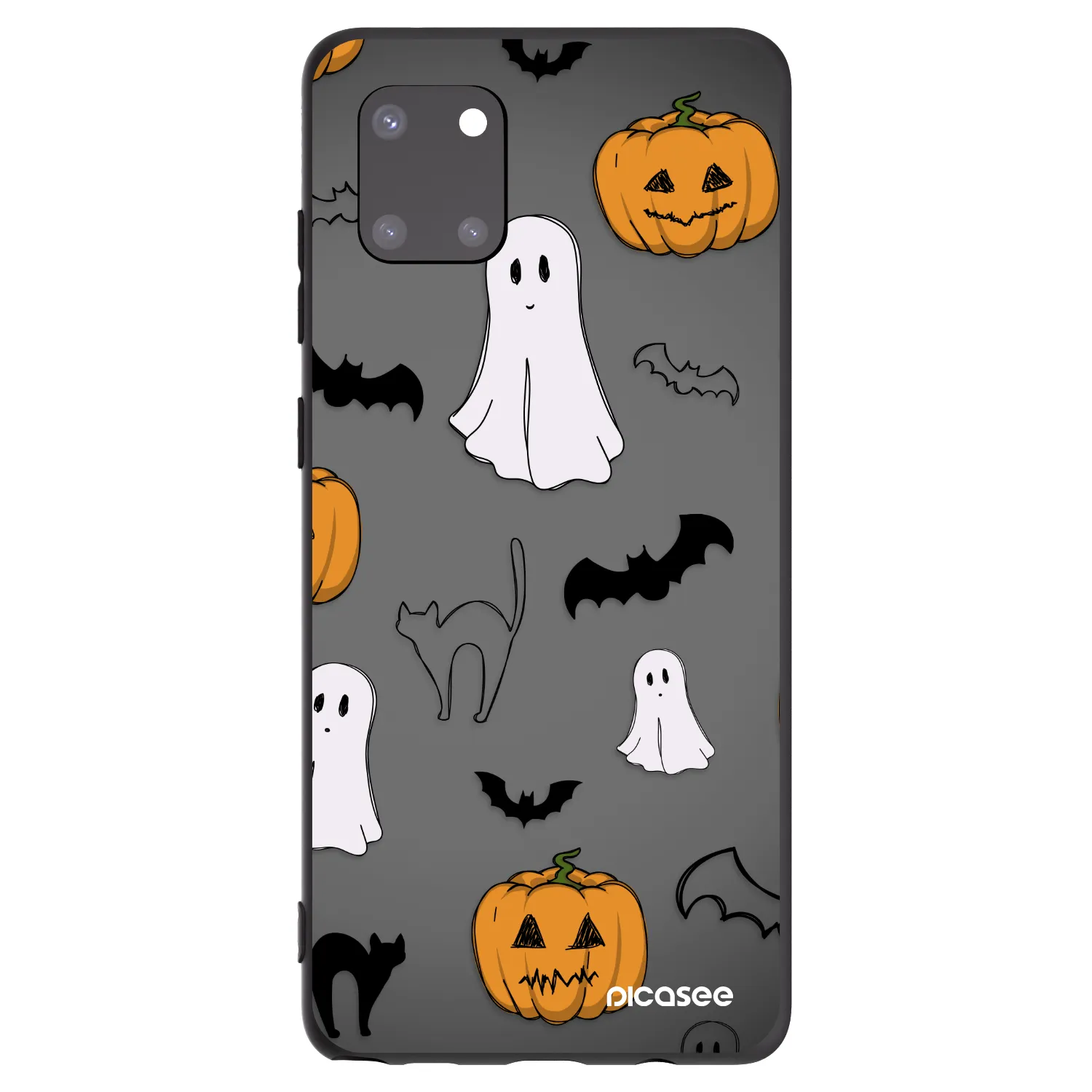 Picasee Μαύρη θήκη σιλικόνης για Samsung Galaxy Note 10 Lite N770F - Spooky crew