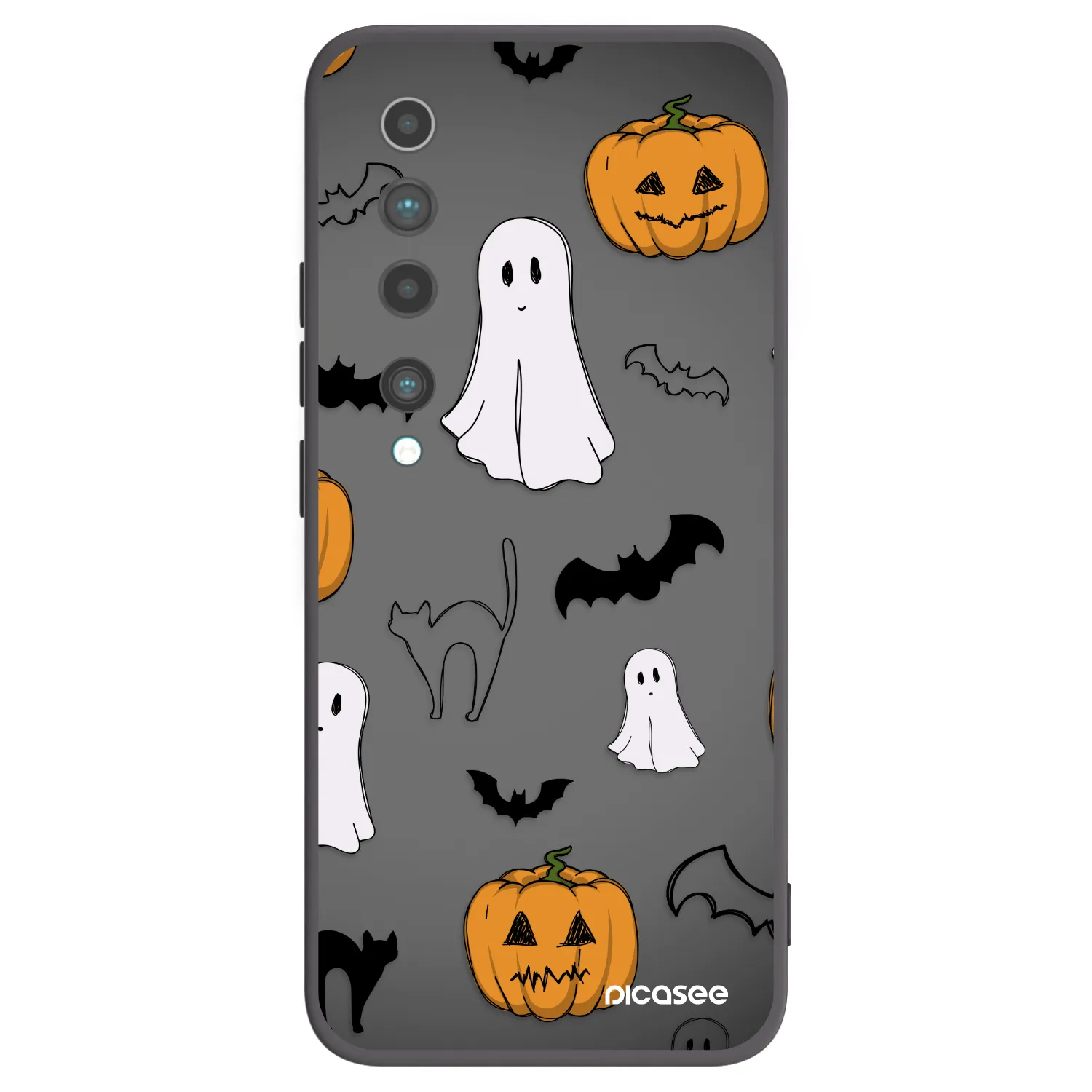 Picasee Μαύρη θήκη σιλικόνης για Xiaomi Mi 10 - Spooky crew