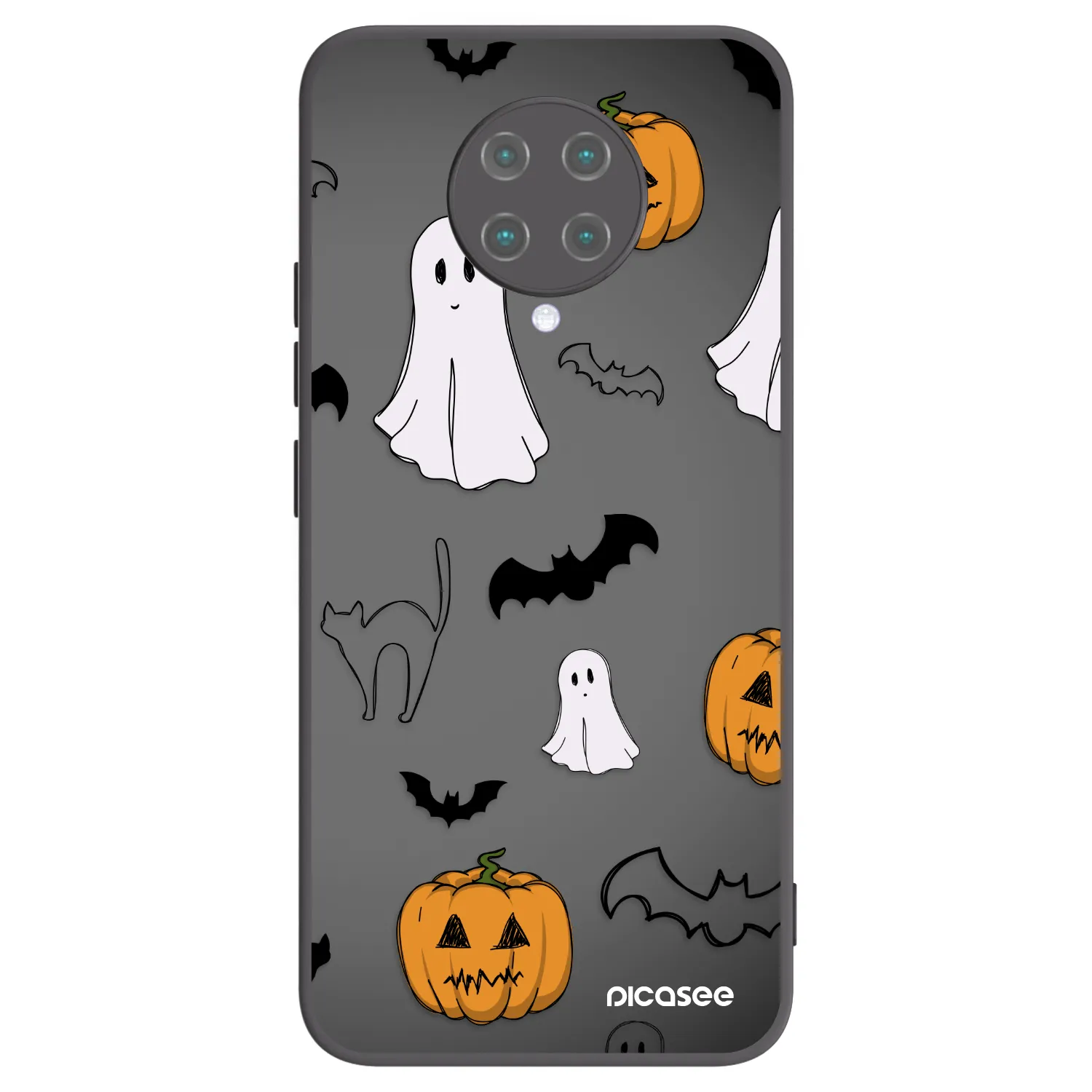 Picasee Μαύρη θήκη σιλικόνης για Xiaomi Poco F2 Pro - Spooky crew