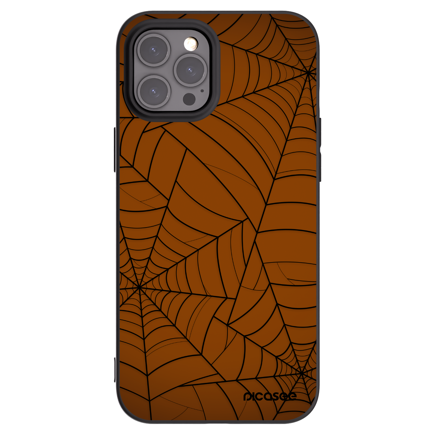 Picasee Μαύρη θήκη σιλικόνης για Apple iPhone 12 Pro Max - Web