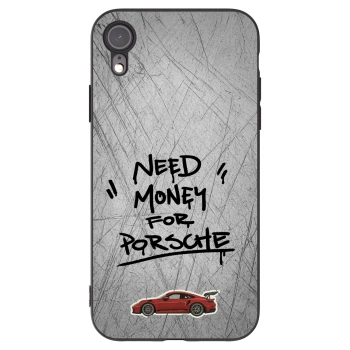 Picasee Μαύρη θήκη σιλικόνης για Apple iPhone XR - Grey Drift