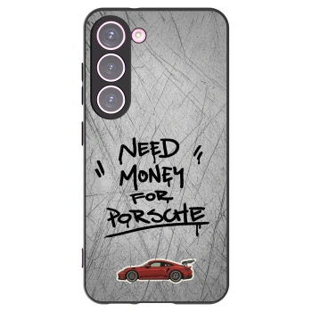 Picasee Μαύρη θήκη σιλικόνης για Samsung Galaxy S23 5G - Grey Drift