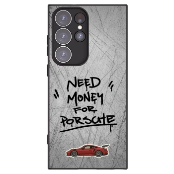 Picasee Μαύρη θήκη σιλικόνης για Samsung Galaxy S23 Ultra 5G - Grey Drift