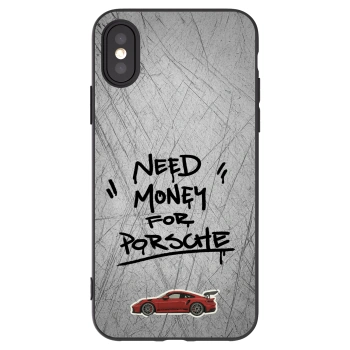 Picasee Μαύρη θήκη σιλικόνης για Apple iPhone X/XS - Grey Drift