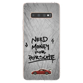 Picasee διαφανής θήκη σιλικόνης Samsung Galaxy S10 Plus G975 - Grey Drift
