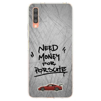 Picasee διαφανής θήκη σιλικόνης Samsung Galaxy A70 A705F - Grey Drift