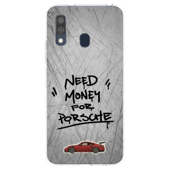 Picasee διαφανής θήκη σιλικόνης Samsung Galaxy A40 A405F - Grey Drift