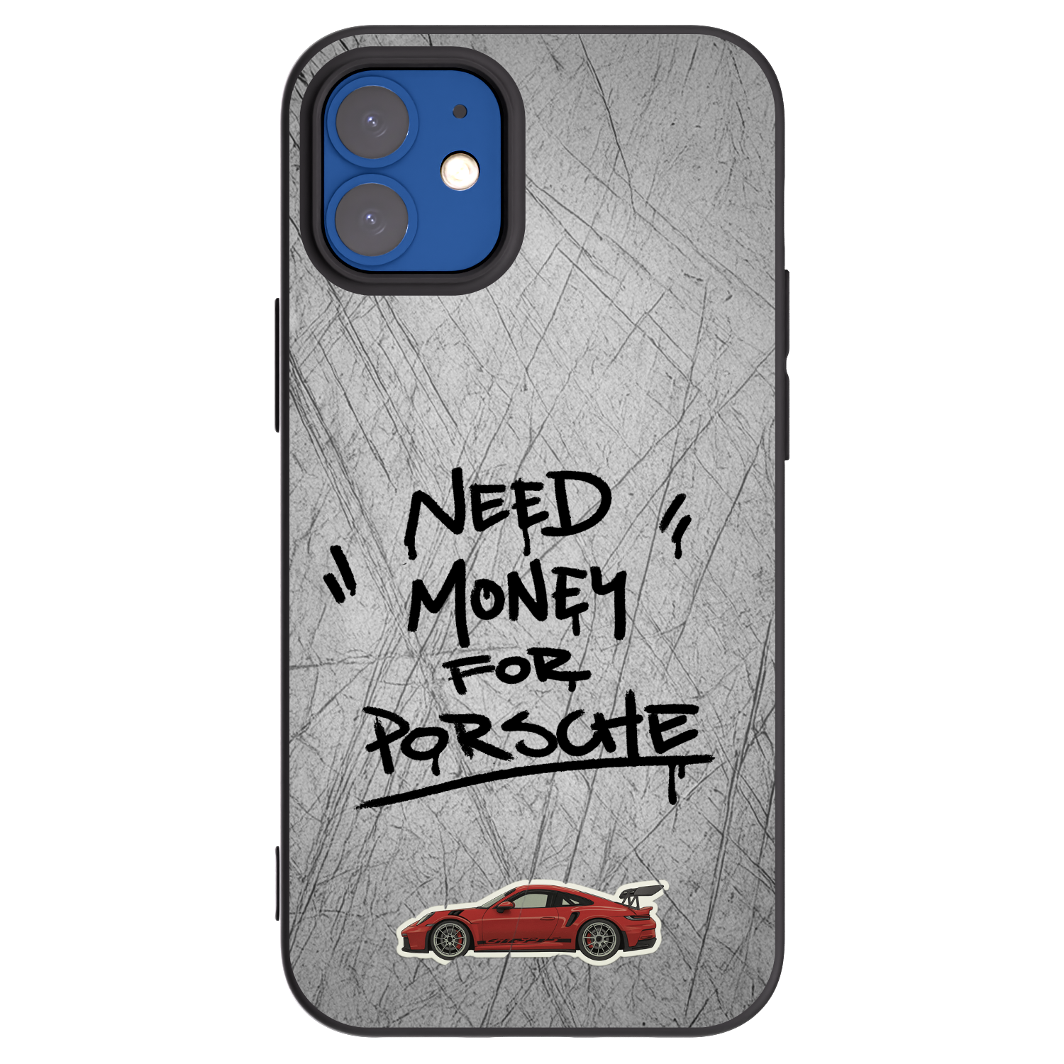 Picasee Μαύρη θήκη σιλικόνης για Apple iPhone 12 mini - Grey Drift