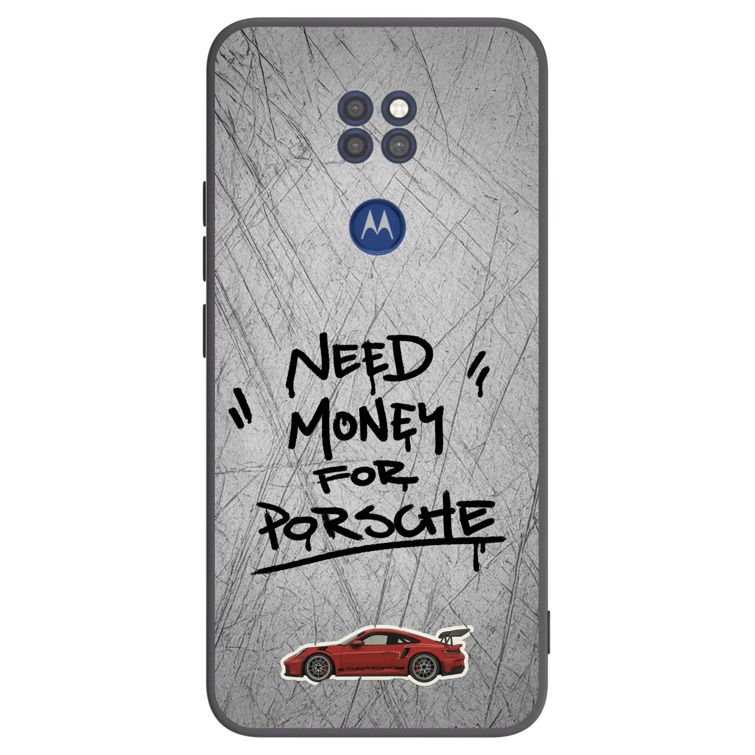 Picasee Μαύρη θήκη σιλικόνης για Motorola Moto G9 Play - Grey Drift
