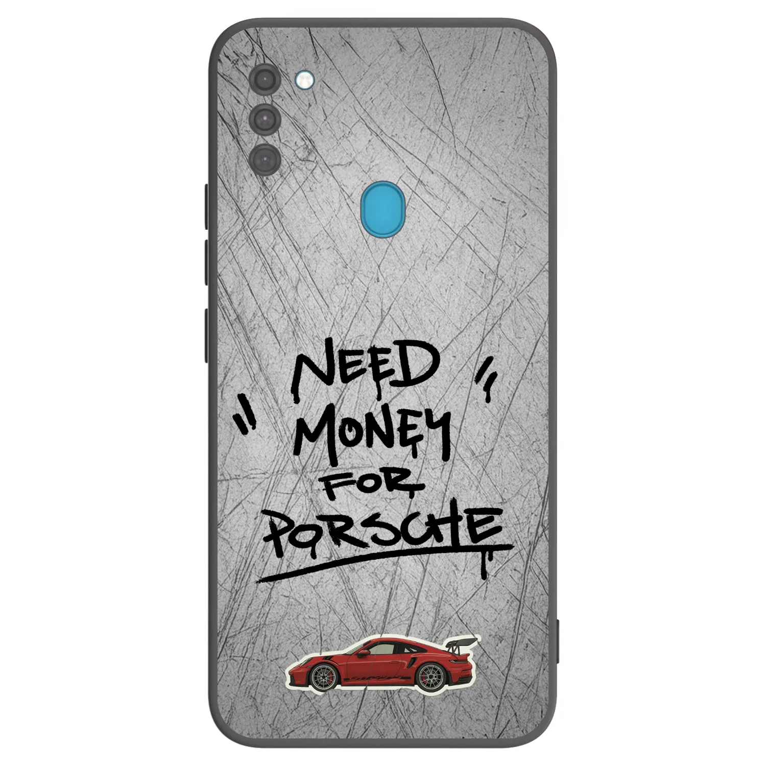 Picasee Μαύρη θήκη σιλικόνης για Samsung Galaxy M11 - Grey Drift