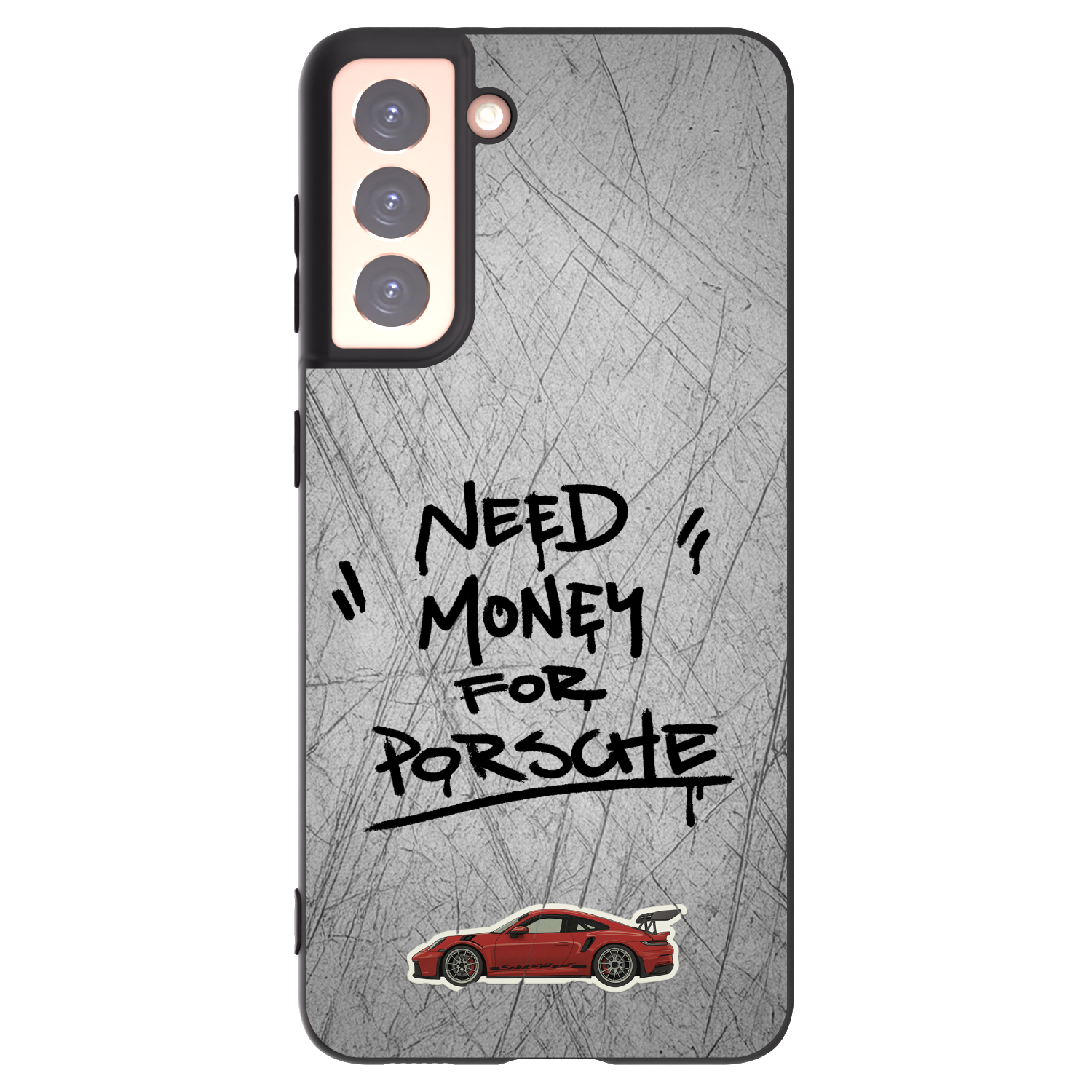 Picasee Μαύρη θήκη σιλικόνης για Samsung Galaxy S21 5G G991B - Grey Drift