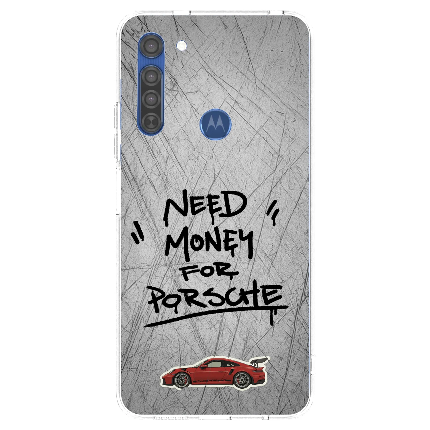 Picasee διαφανής θήκη σιλικόνης Motorola Moto G8 - Grey Drift