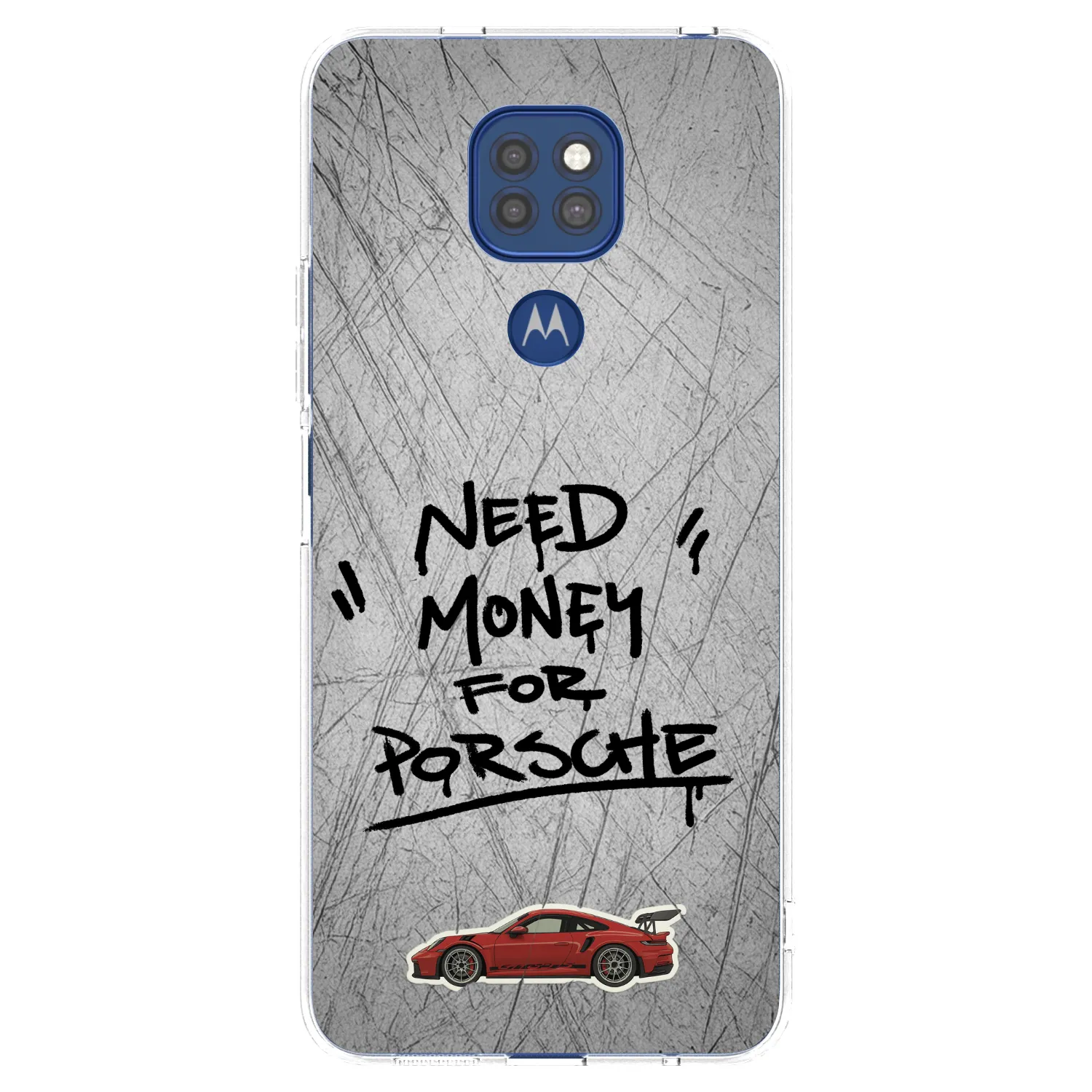 Picasee διαφανής θήκη σιλικόνης Motorola Moto G9 Play - Grey Drift