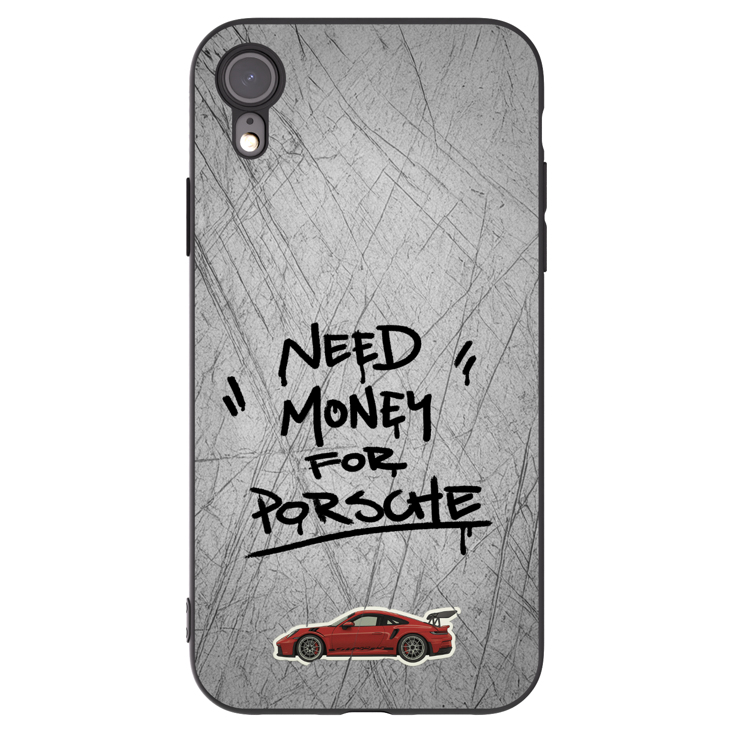 Picasee Μαύρη θήκη σιλικόνης για Apple iPhone XR - Grey Drift