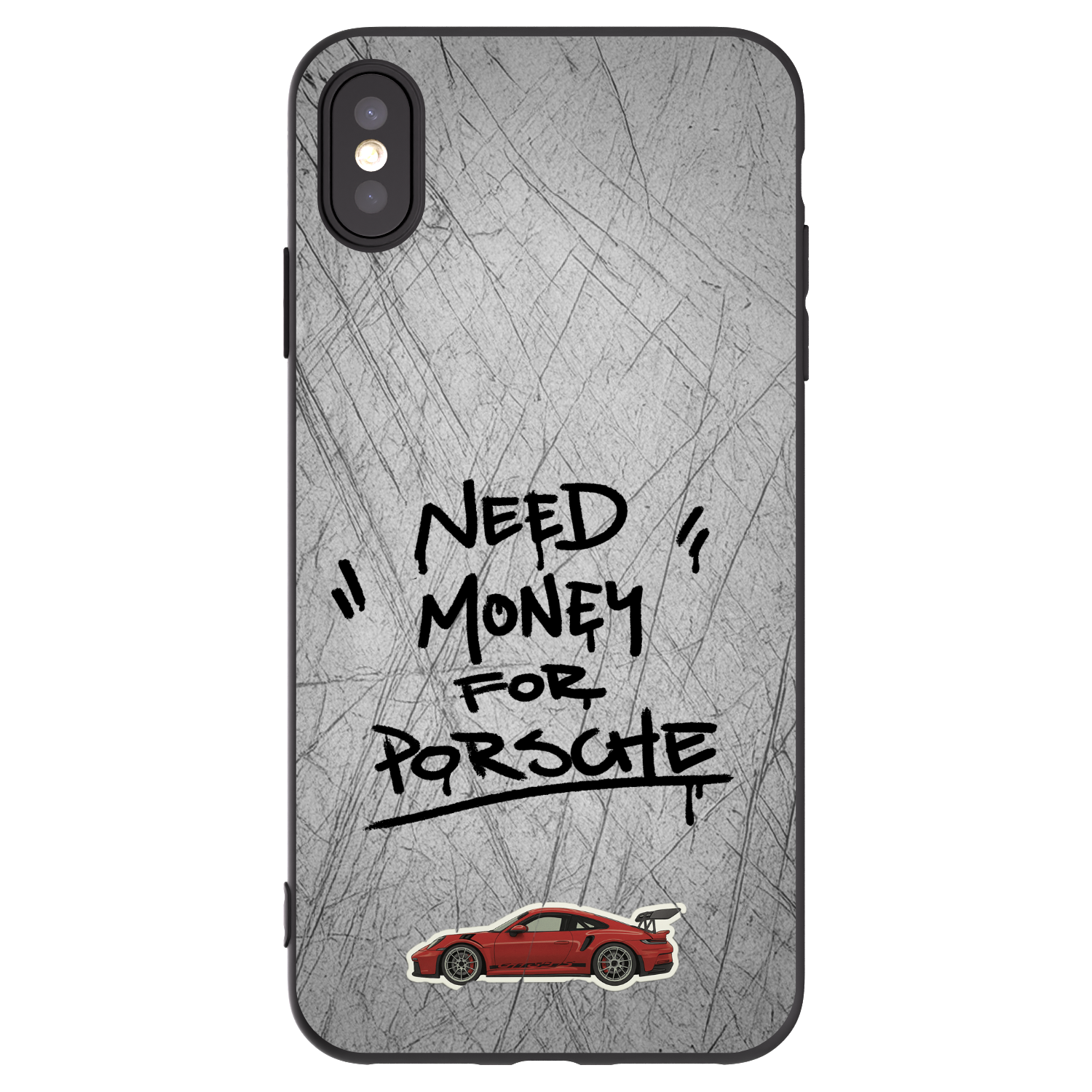 Picasee Μαύρη θήκη σιλικόνης για Apple iPhone XS Max - Grey Drift
