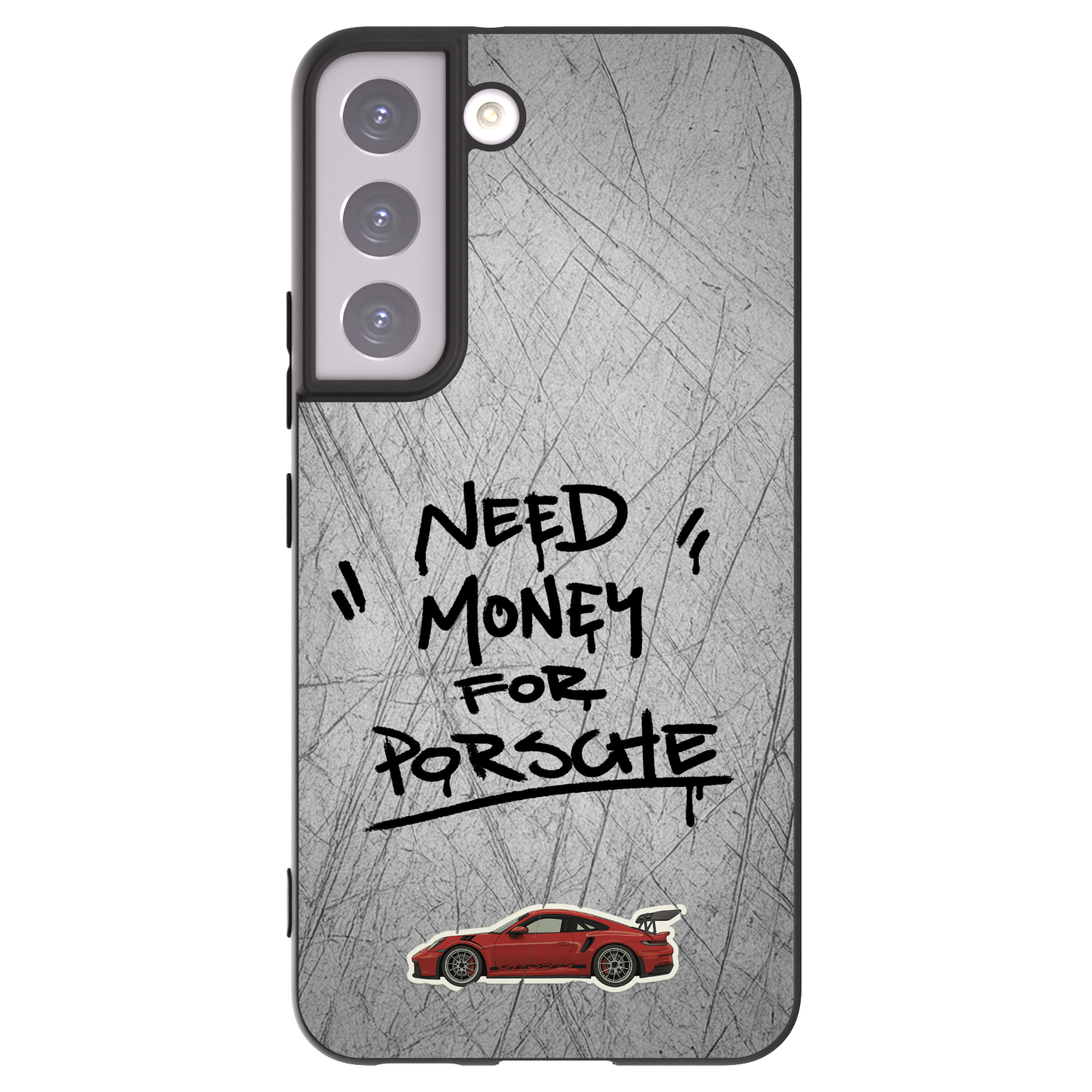 Picasee Μαύρη θήκη σιλικόνης για Samsung Galaxy S22 5G - Grey Drift