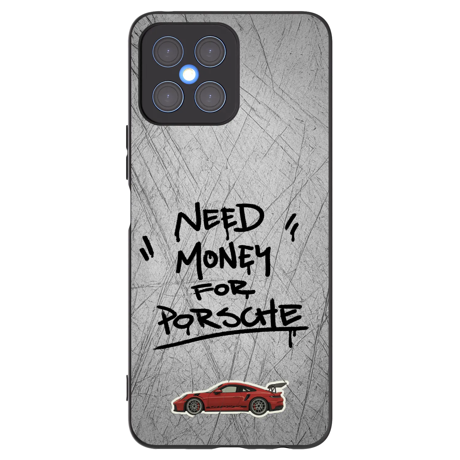 Picasee Μαύρη θήκη σιλικόνης για Honor X8 4G - Grey Drift
