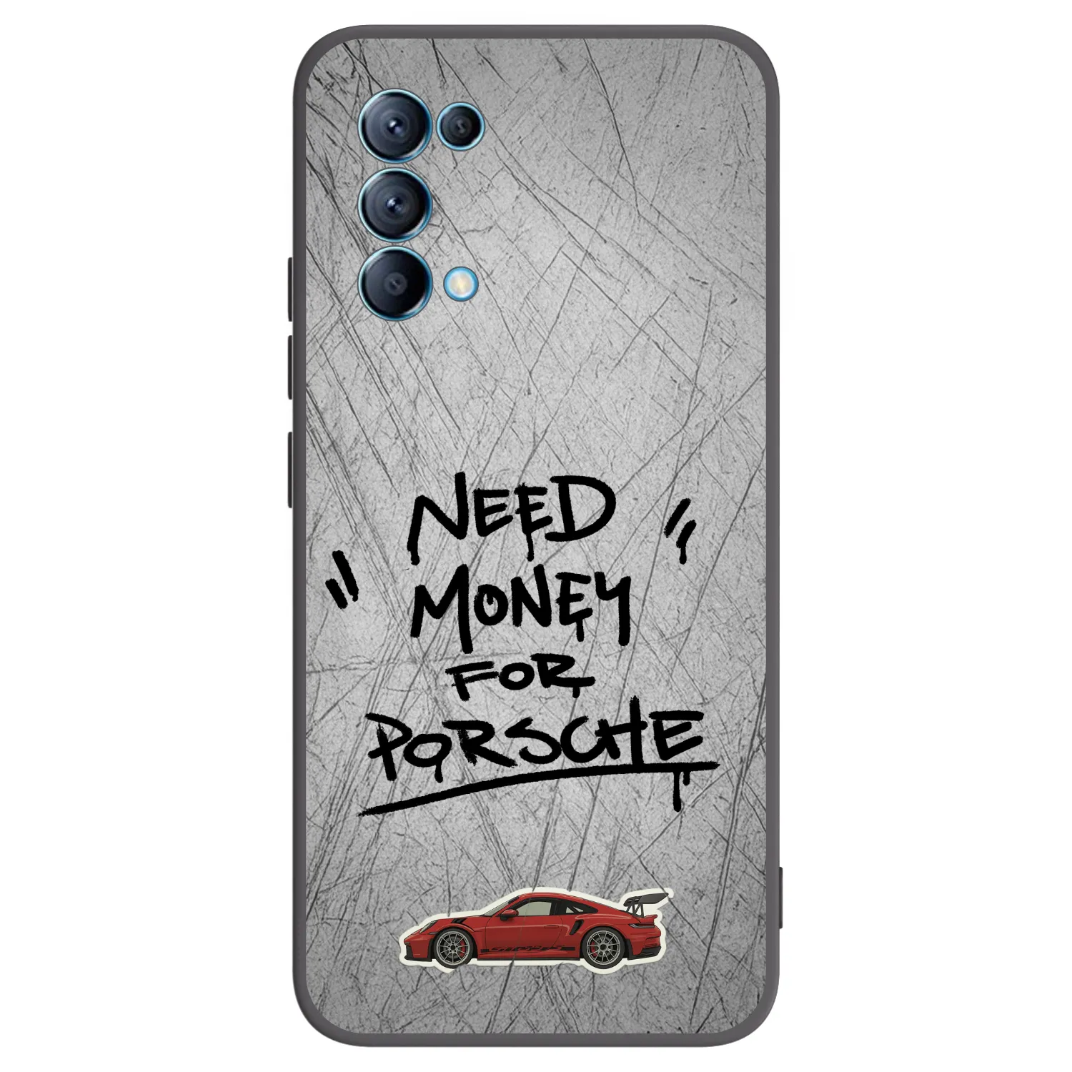 Picasee Μαύρη θήκη σιλικόνης για OPPO Reno 5 5G - Grey Drift