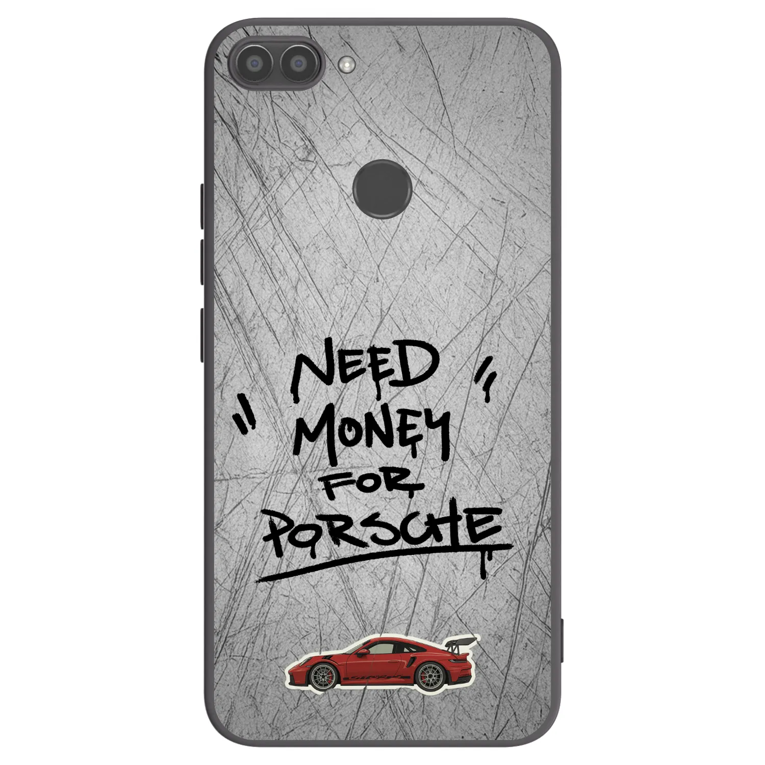 Picasee Μαύρη θήκη σιλικόνης για Huawei P Smart - Grey Drift