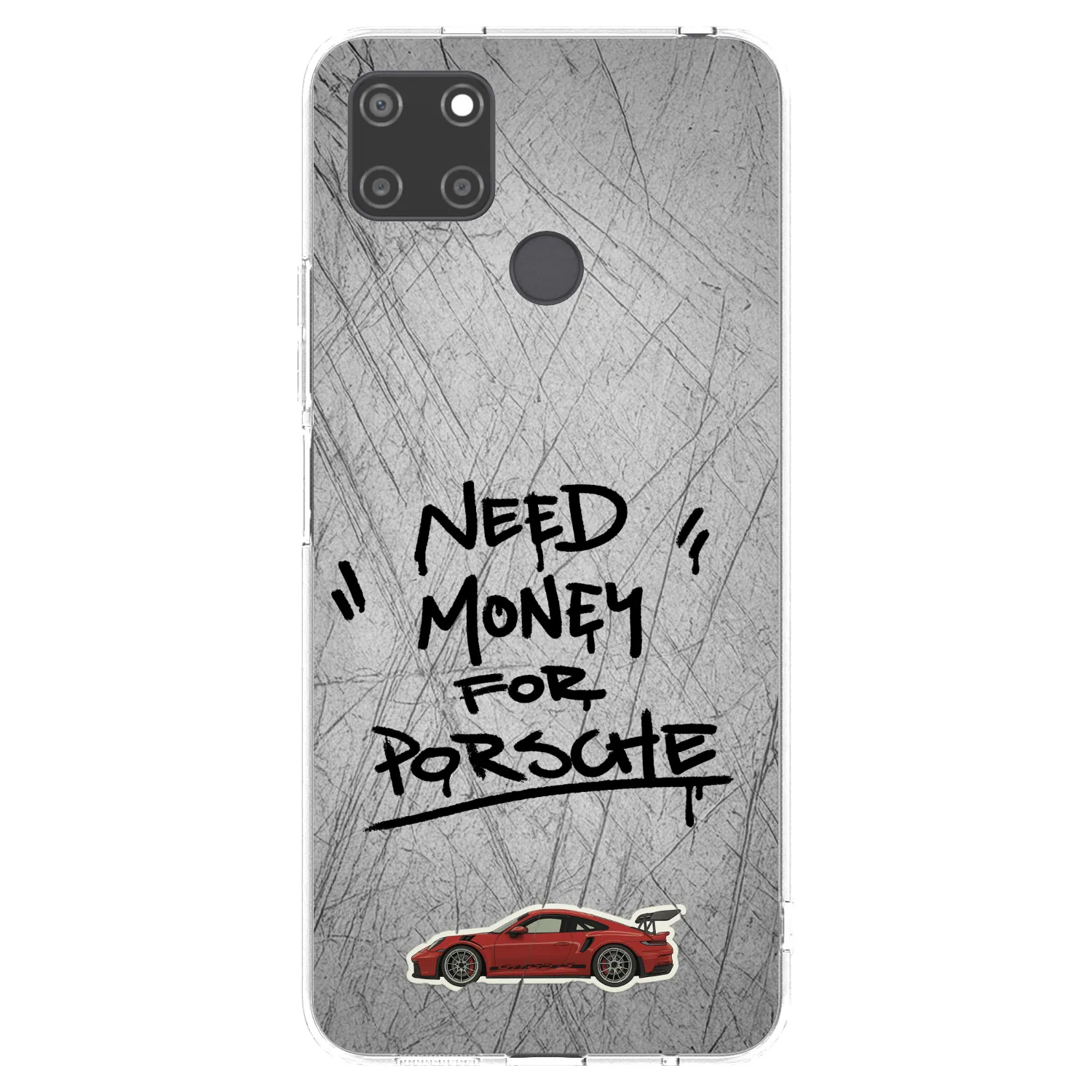 Picasee διαφανής θήκη σιλικόνης Realme C21Y - Grey Drift