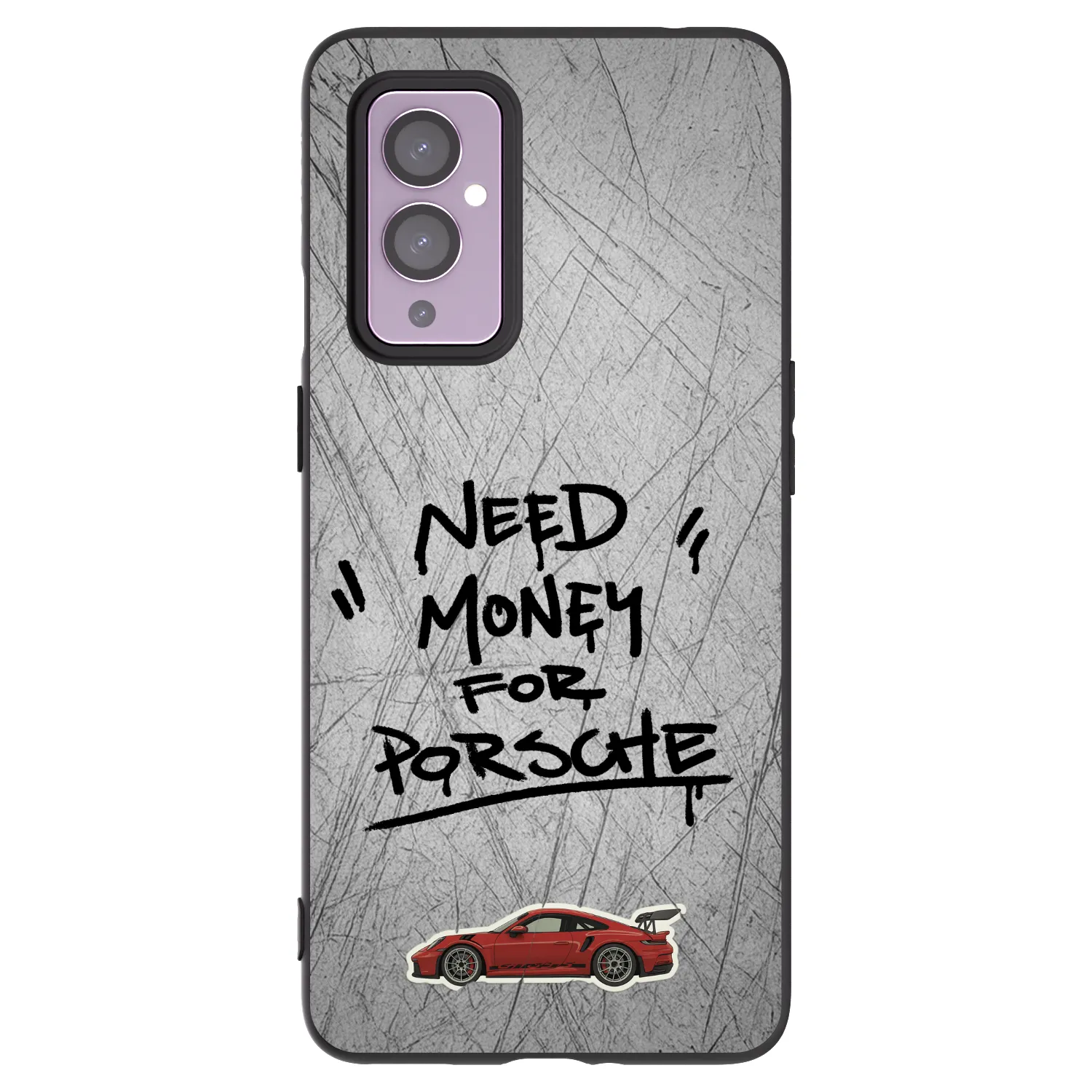 Picasee Μαύρη θήκη σιλικόνης για OnePlus 9 - Grey Drift