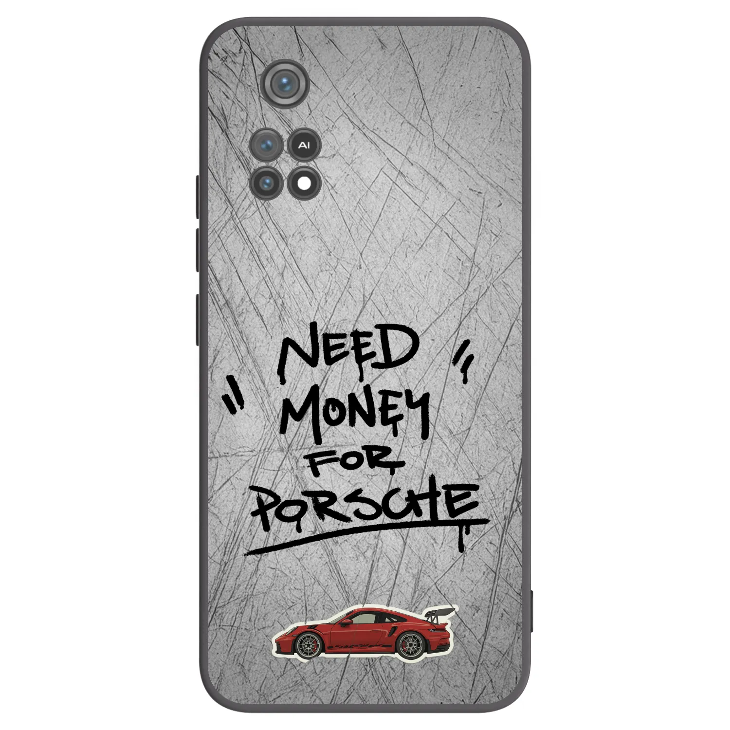 Picasee Μαύρη θήκη σιλικόνης για Xiaomi Poco M4 Pro - Grey Drift