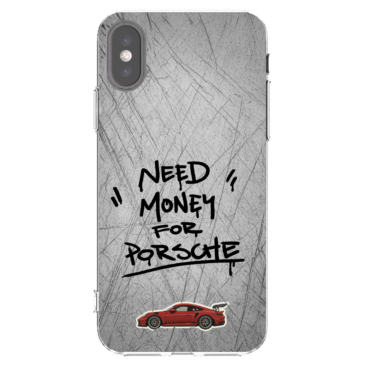 Picasee διαφανής θήκη σιλικόνης Apple iPhone X/XS - Grey Drift