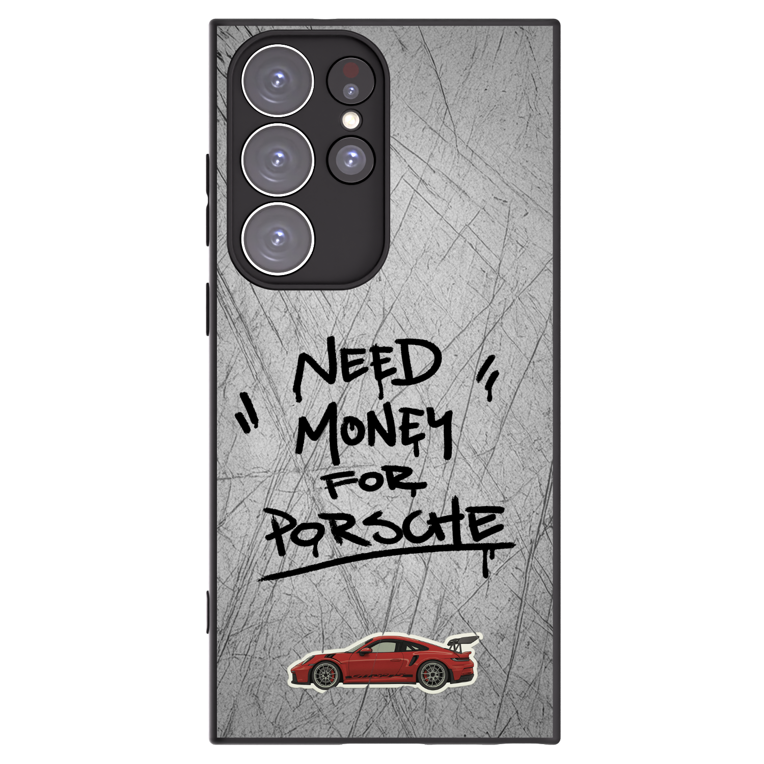 Picasee Μαύρη θήκη σιλικόνης για Samsung Galaxy S23 Ultra 5G - Grey Drift
