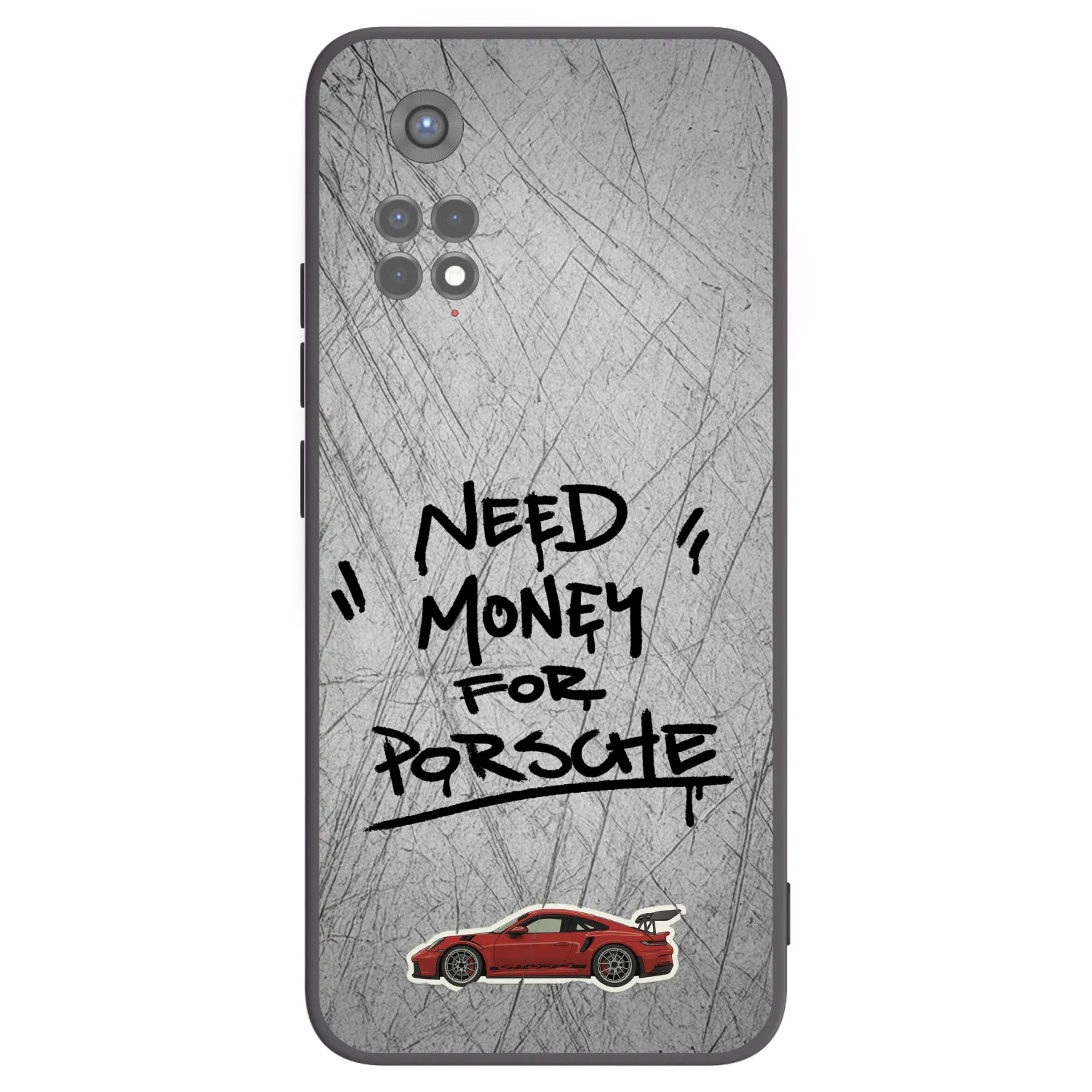 Picasee Μαύρη θήκη σιλικόνης για Xiaomi Redmi Note 11S 5G - Grey Drift