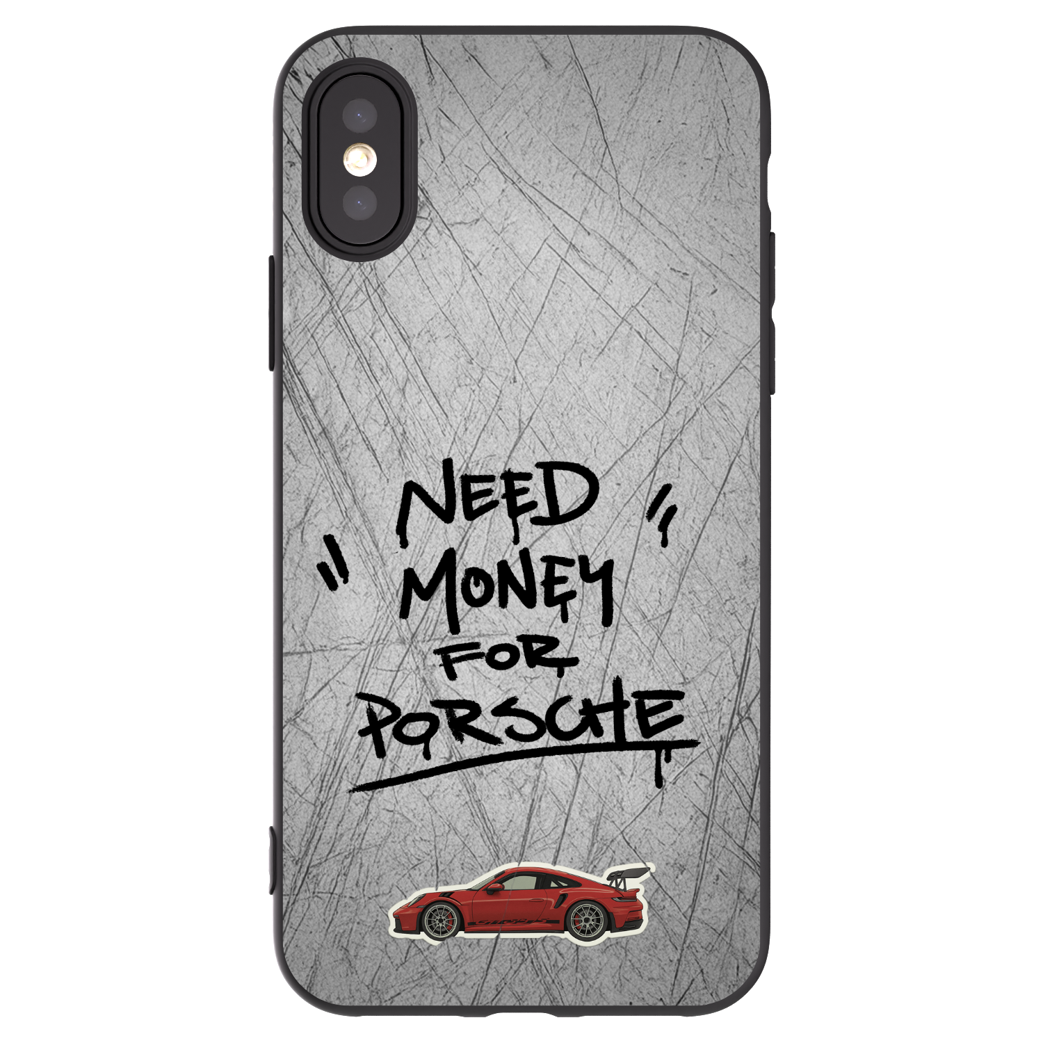 Picasee Μαύρη θήκη σιλικόνης για Apple iPhone X/XS - Grey Drift