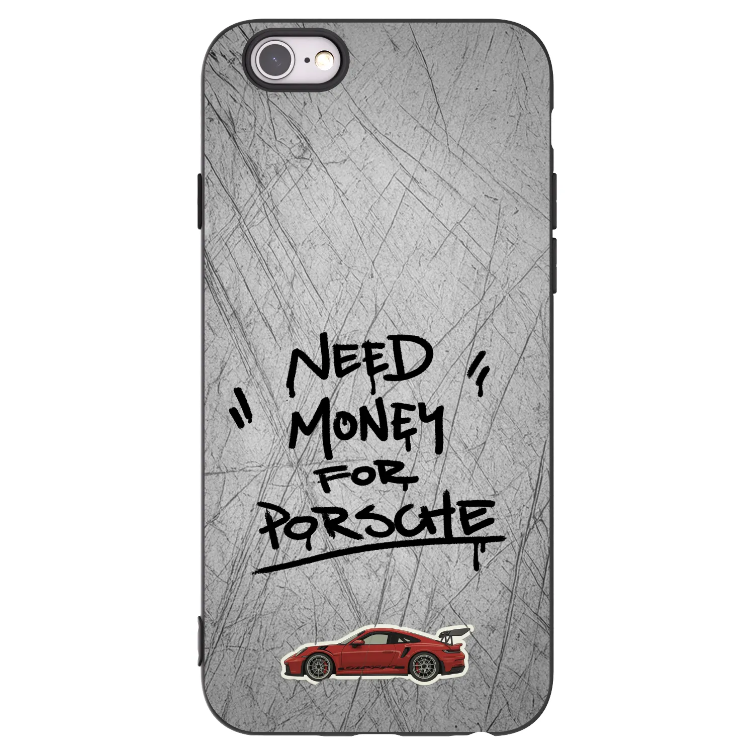 Picasee Μαύρη θήκη σιλικόνης για Apple iPhone 6/6S - Grey Drift