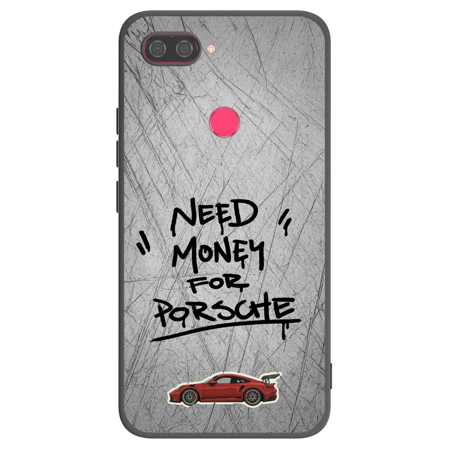 Picasee Μαύρη θήκη σιλικόνης για Xiaomi Mi 8 Lite - Grey Drift