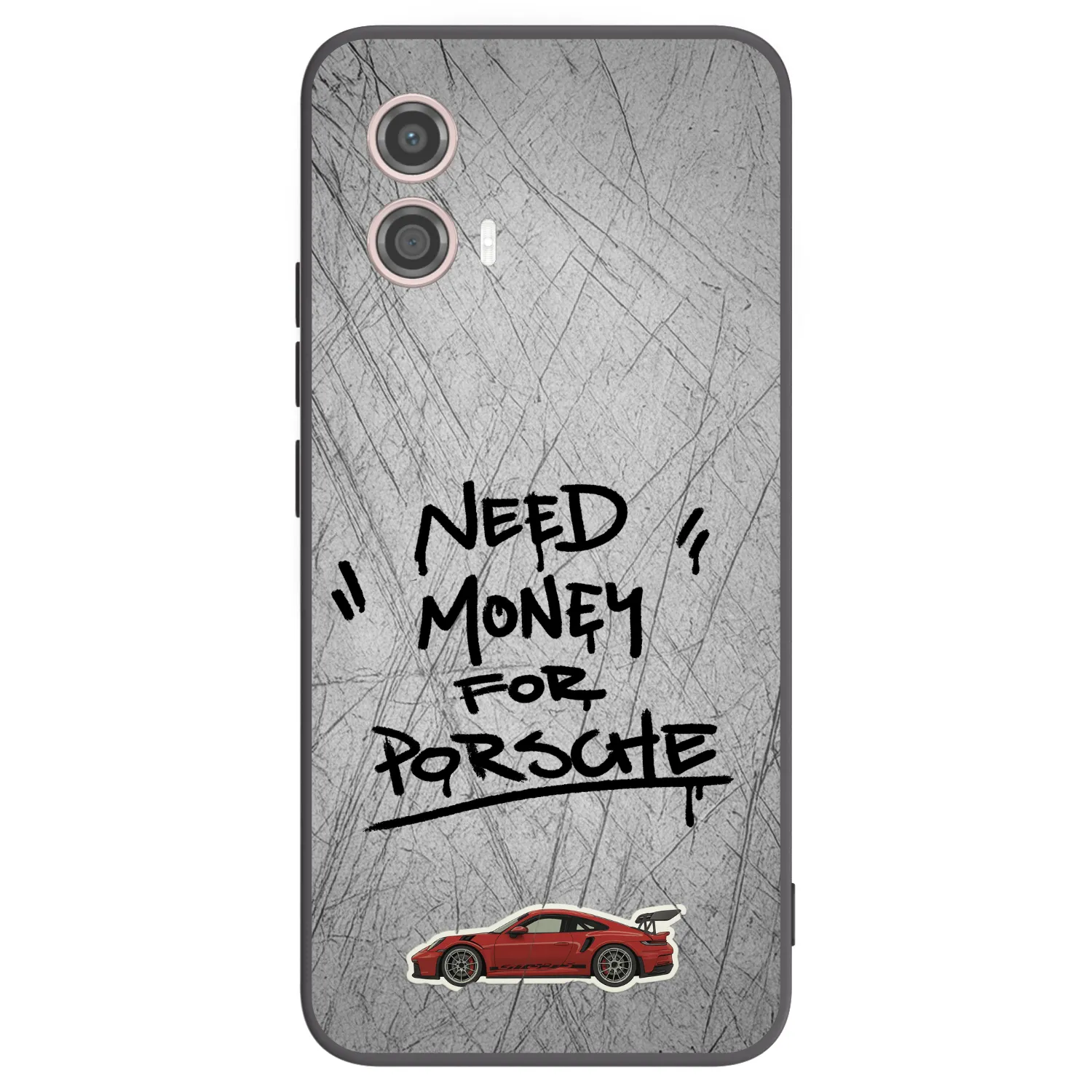 Picasee Μαύρη θήκη σιλικόνης για Motorola Moto G53 5G - Grey Drift