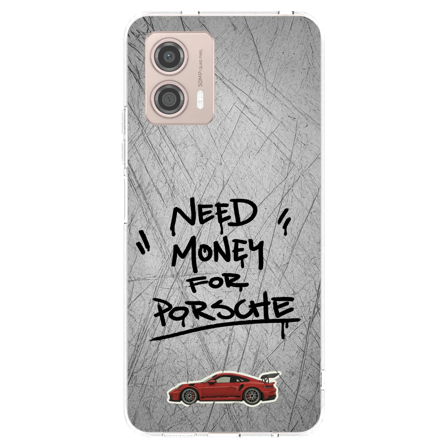 Picasee διαφανής θήκη σιλικόνης Motorola Moto G53 5G - Grey Drift