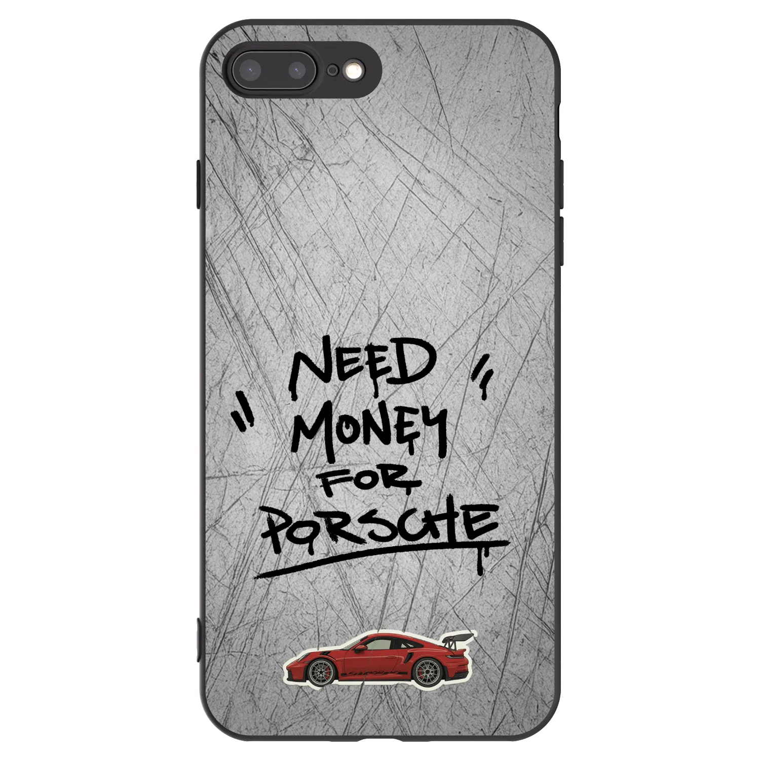 Picasee Μαύρη θήκη σιλικόνης για Apple iPhone 8 Plus - Grey Drift