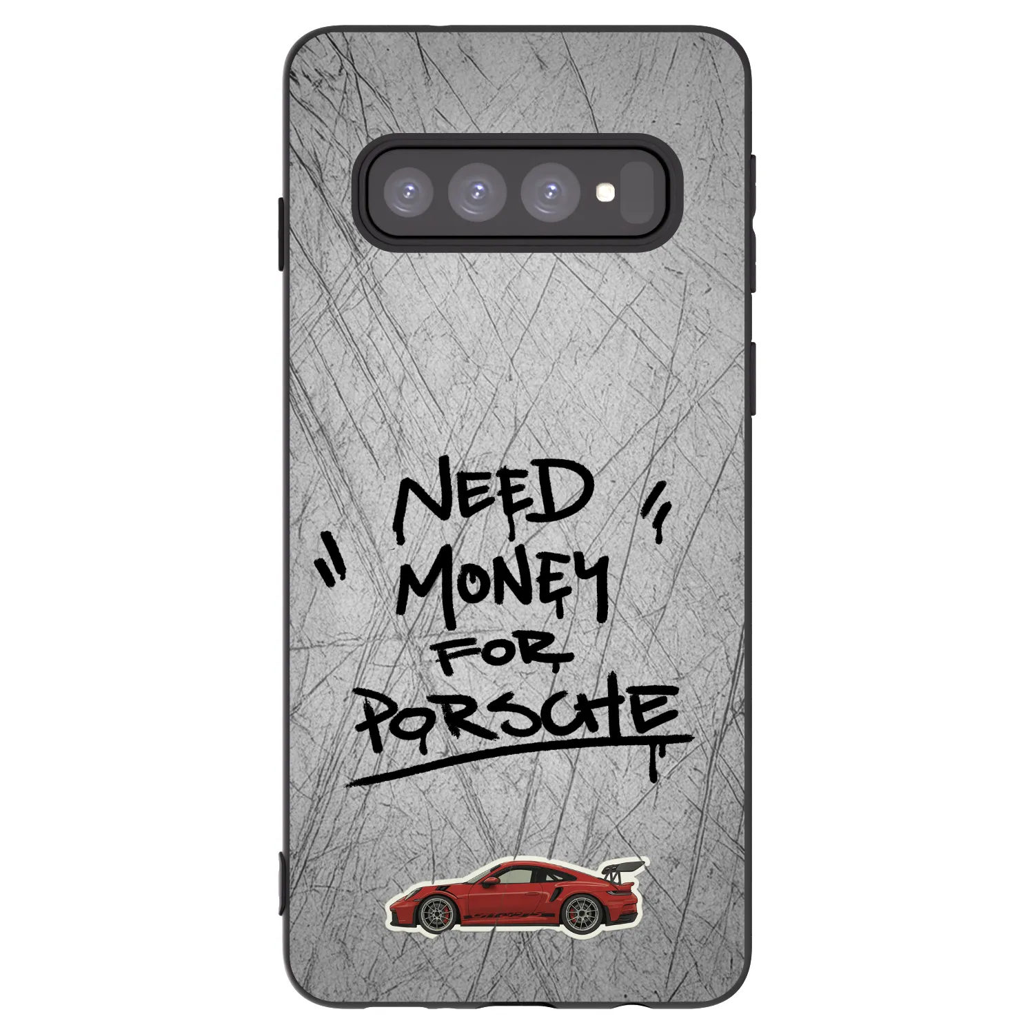 Picasee Μαύρη θήκη σιλικόνης για Samsung Galaxy S10 G973 - Grey Drift